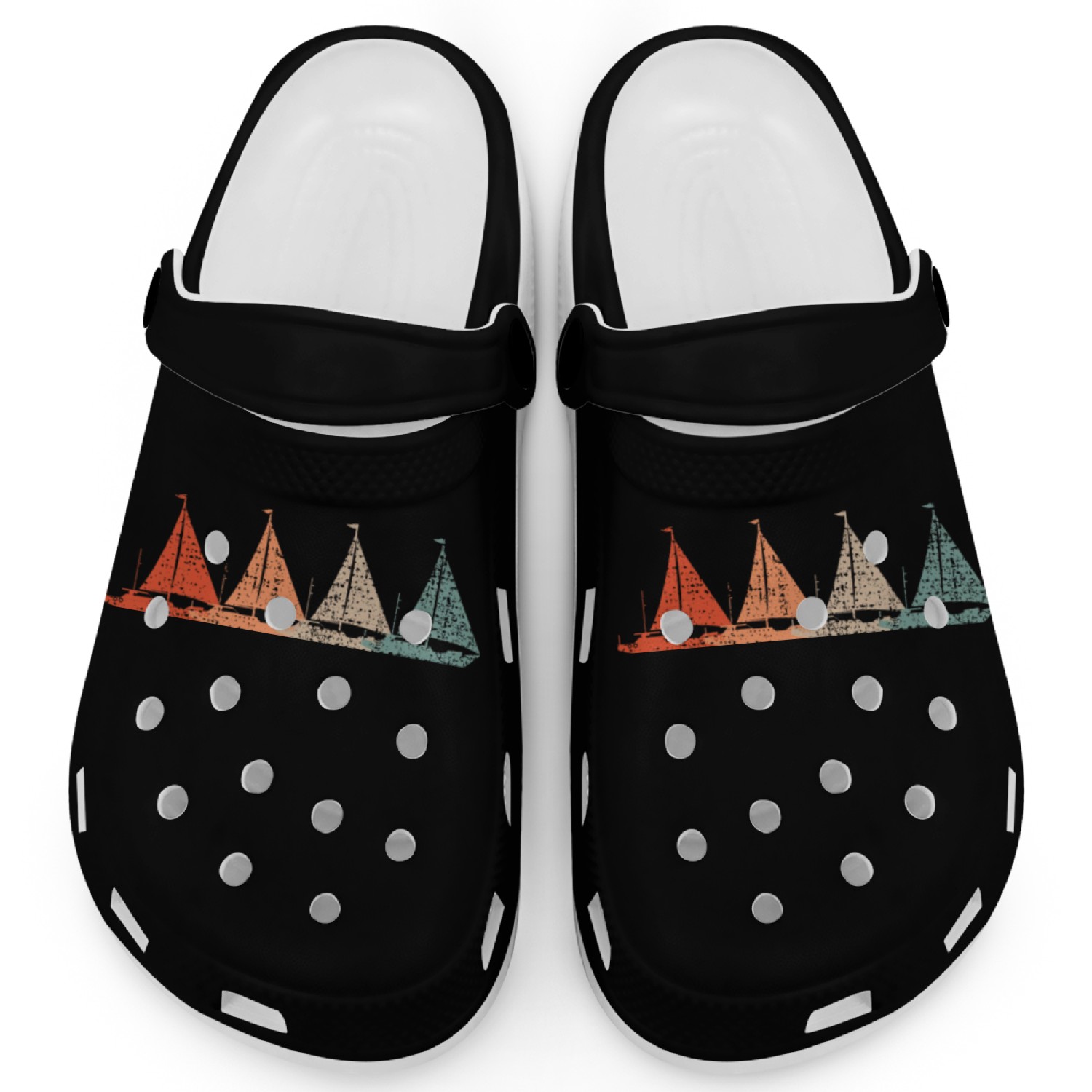 Sail Boat Retro Clogs