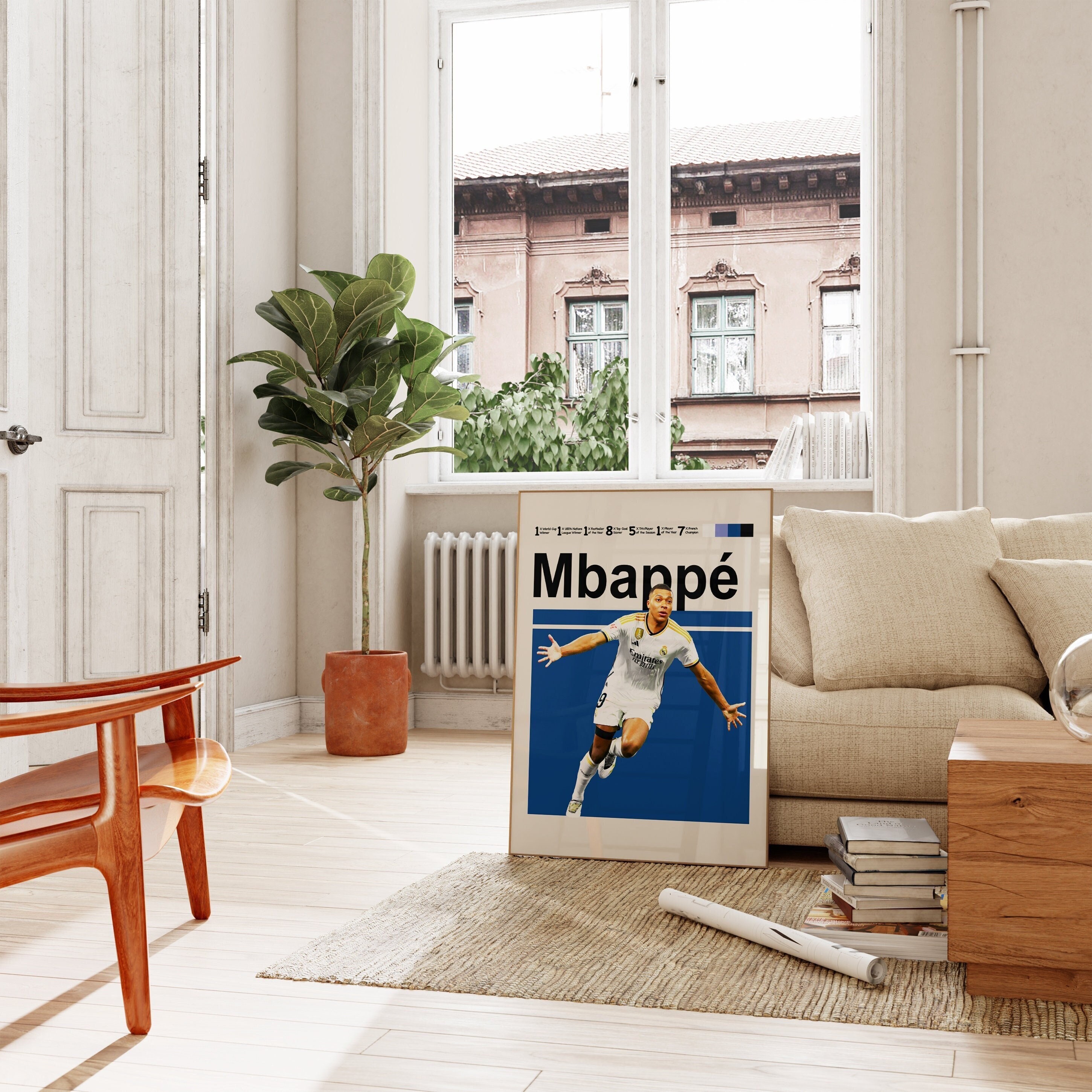 Kylian Mbappe Poster, Soccer Player Poster.