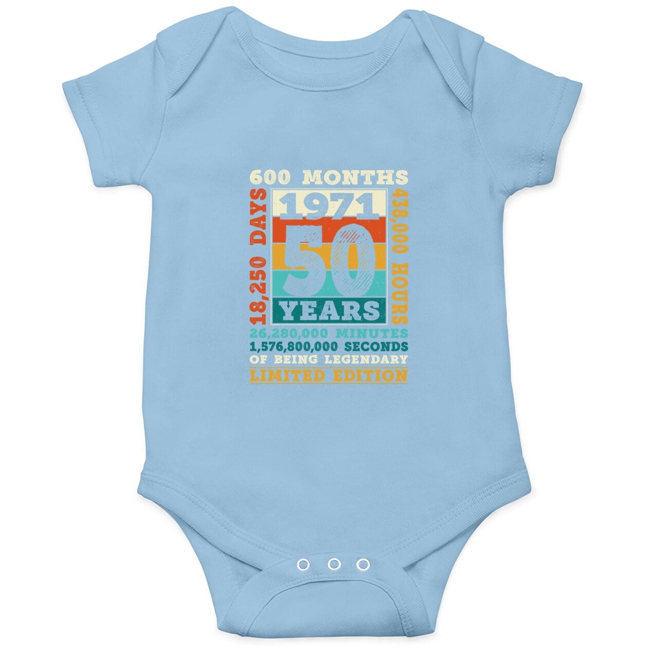 Retro 1971 50 Years Of Being Legendary Baby Bodysuit