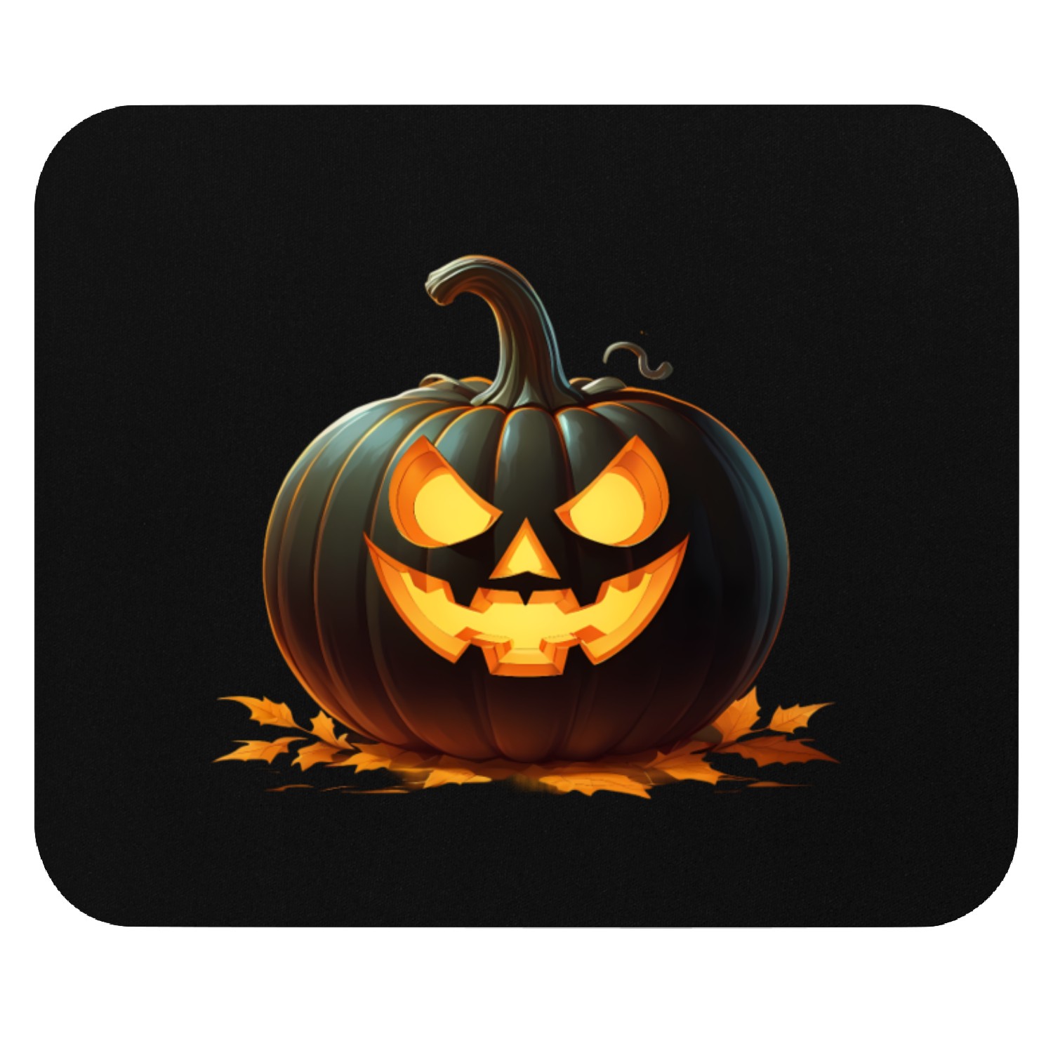 Midnight Glow: Enchanted Halloween Pumpkin Mouse Pads