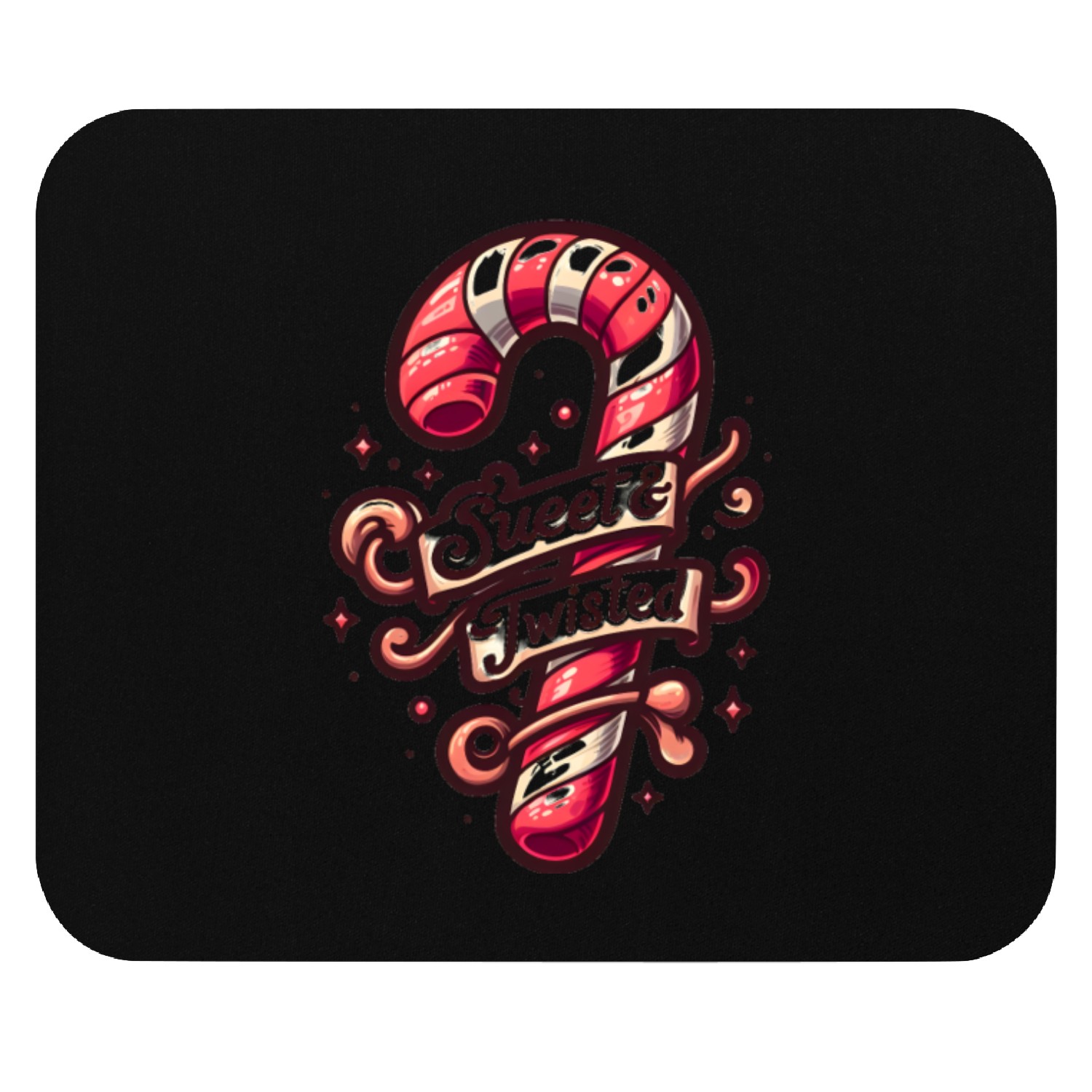 Candy Cane: Sweet & Twisted Mouse Pads
