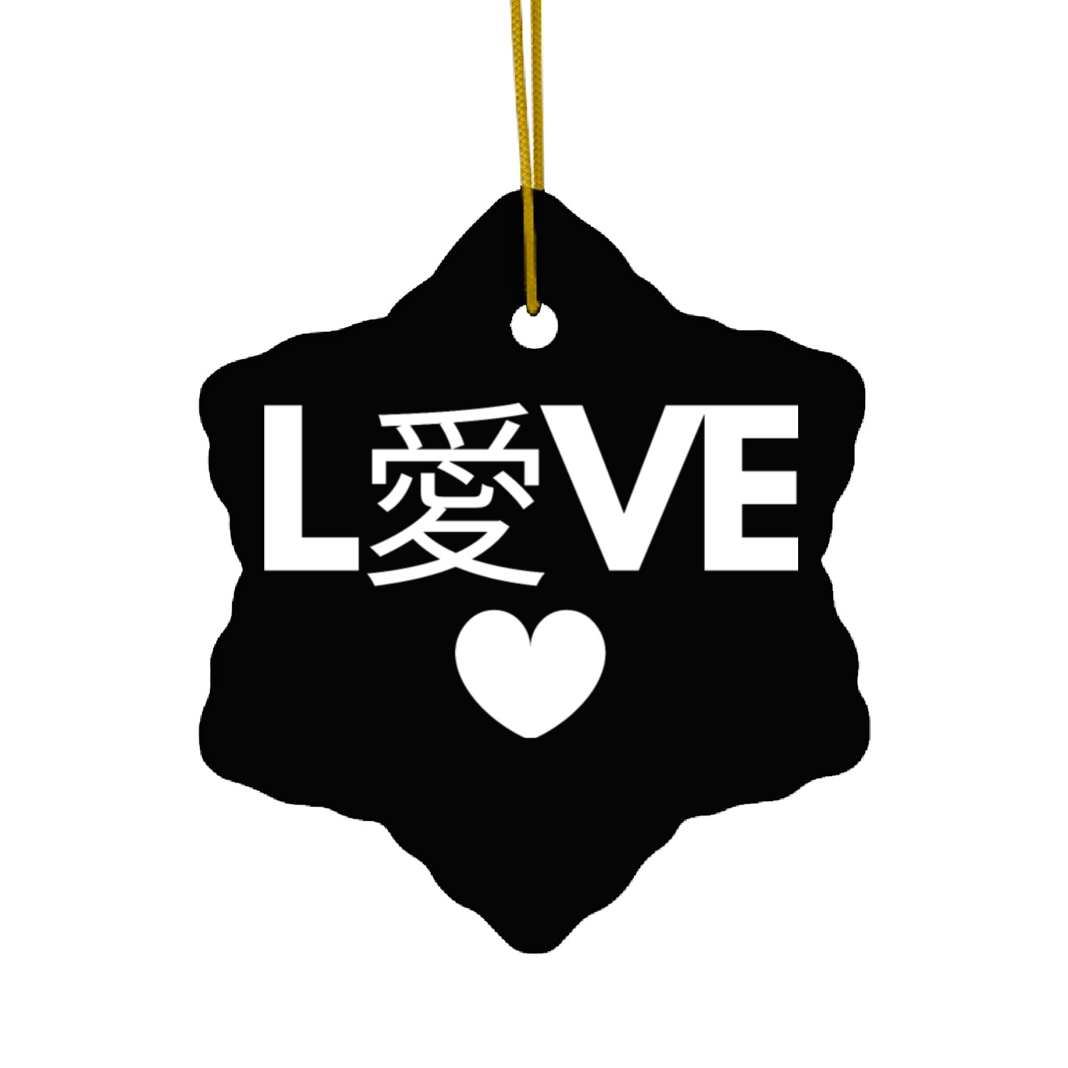 Love II Ceramic Ornaments