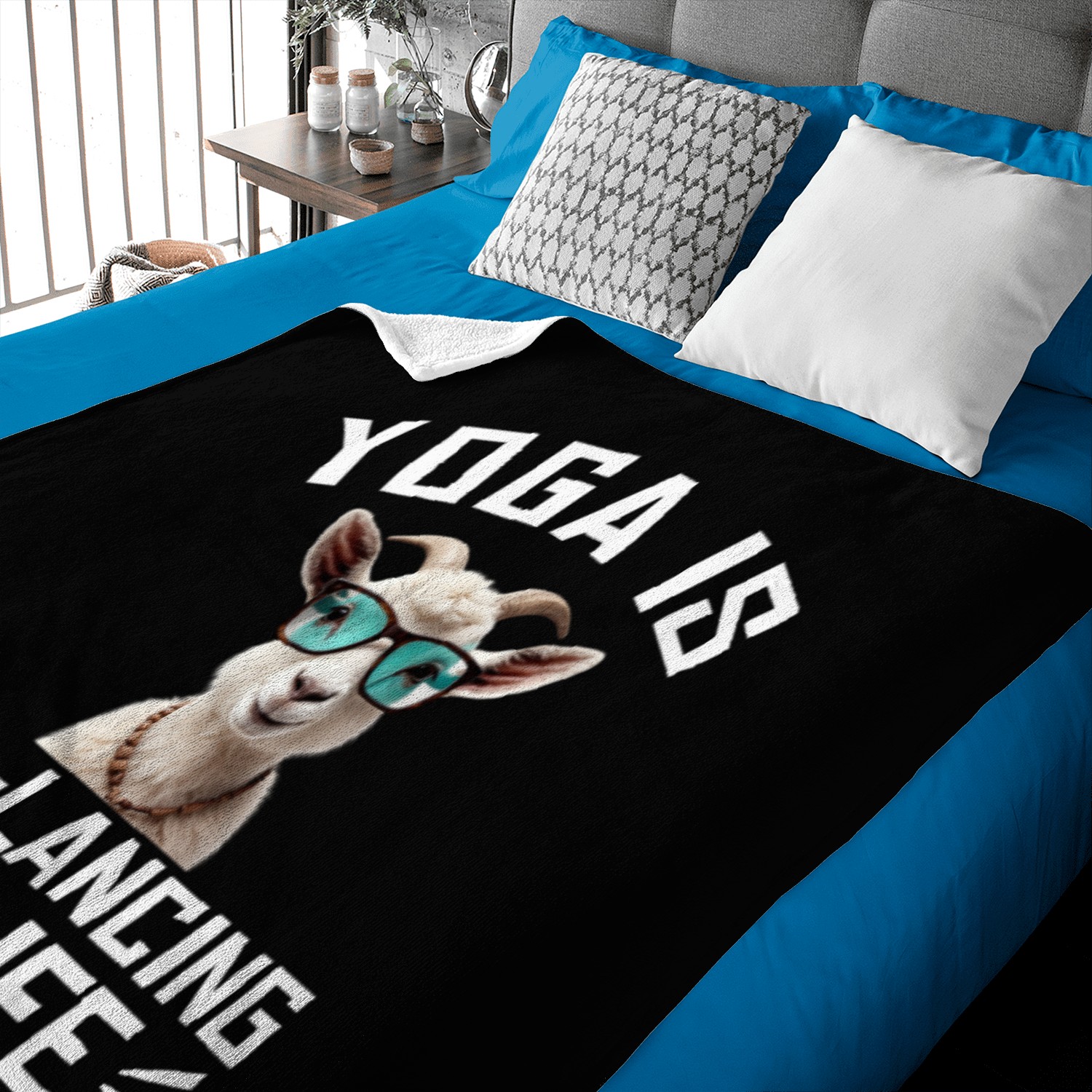 Goat Yoga Balancing My Life Baby Blankets