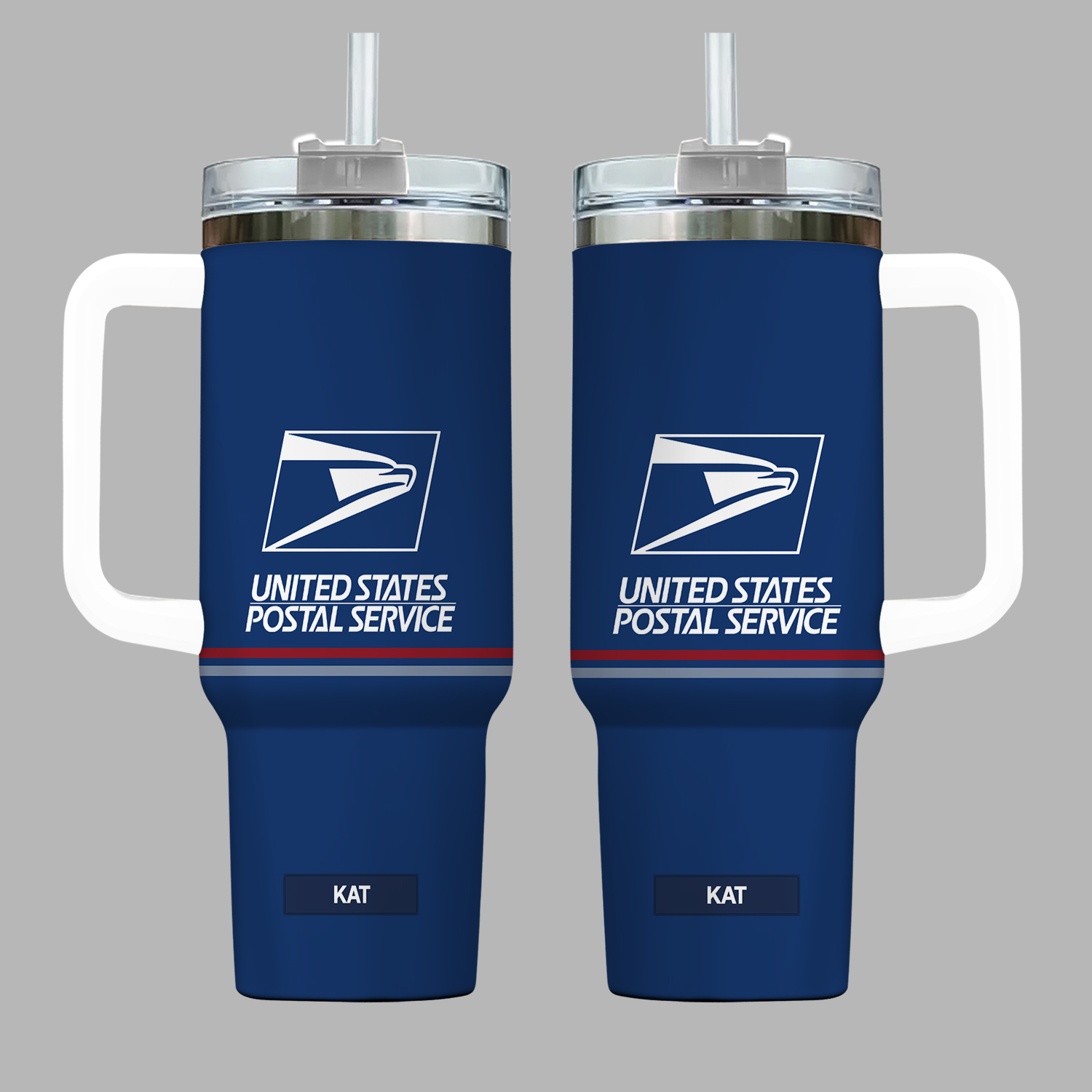 Limited Edition Postal Service 40oz Tumbler With Handle, Custom Name Cup
