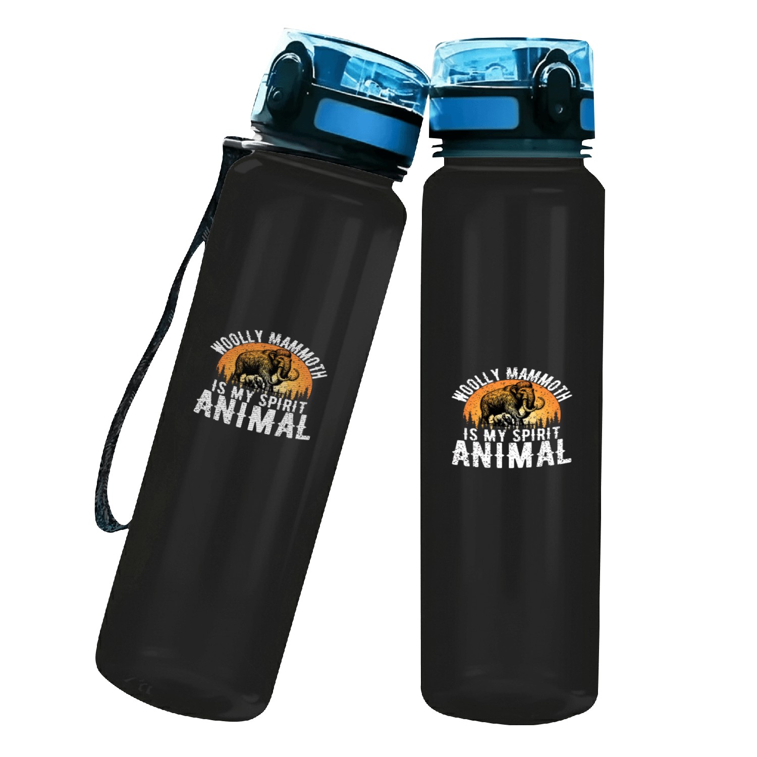 Woolly Mammoth Is My Spirit Animal Retro Sunset Water Track Bottles