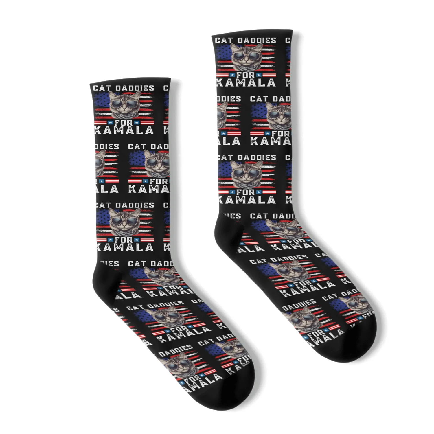 Cat daddies for kamala Harris 2024 Socks