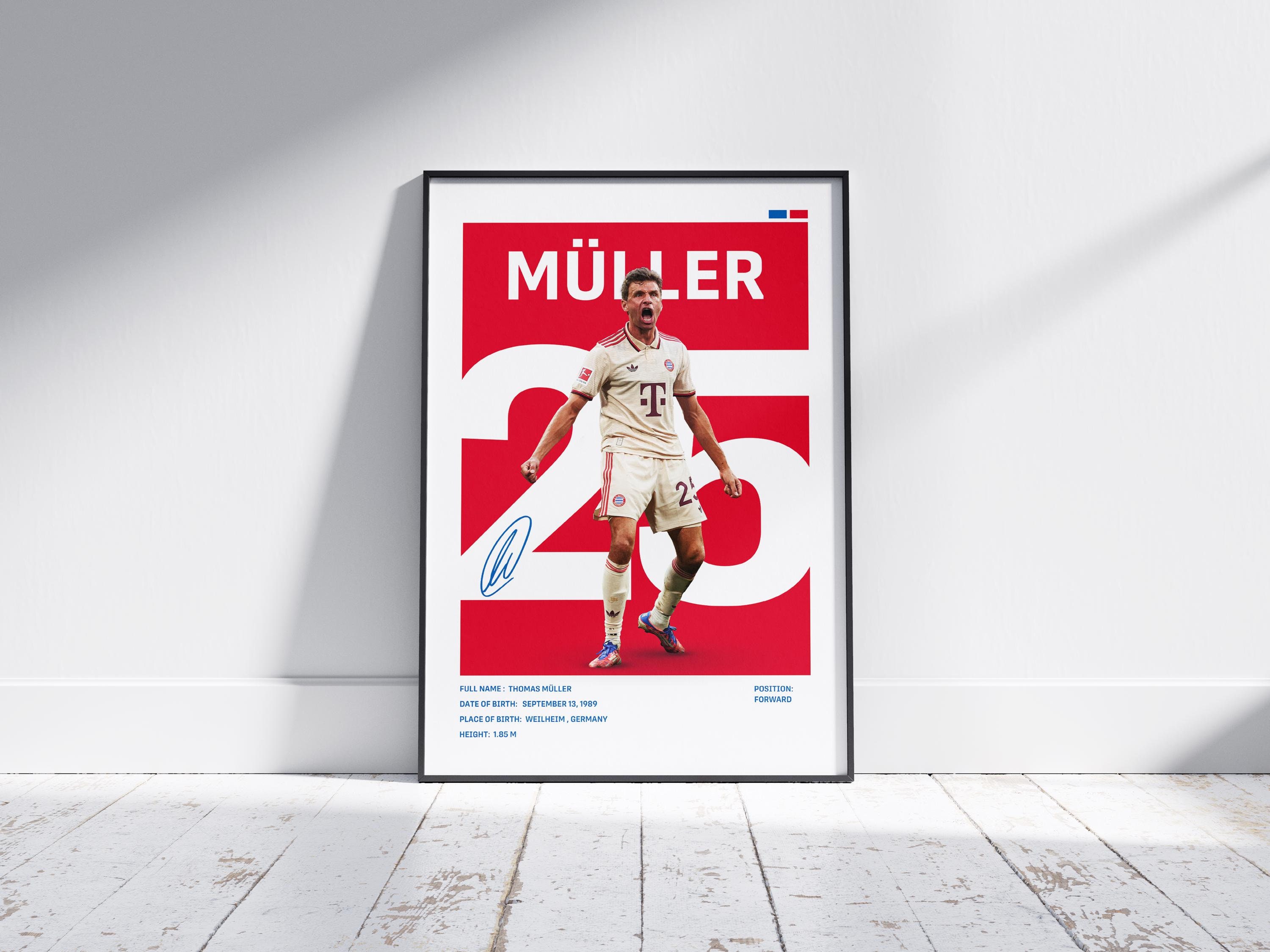 Muller Poster, Thomas Mller Poster , Soccer Gifts , Sports Bedroom Posters, Mid-Century Modern, Bayern Munich Poster,Muller Football Poster