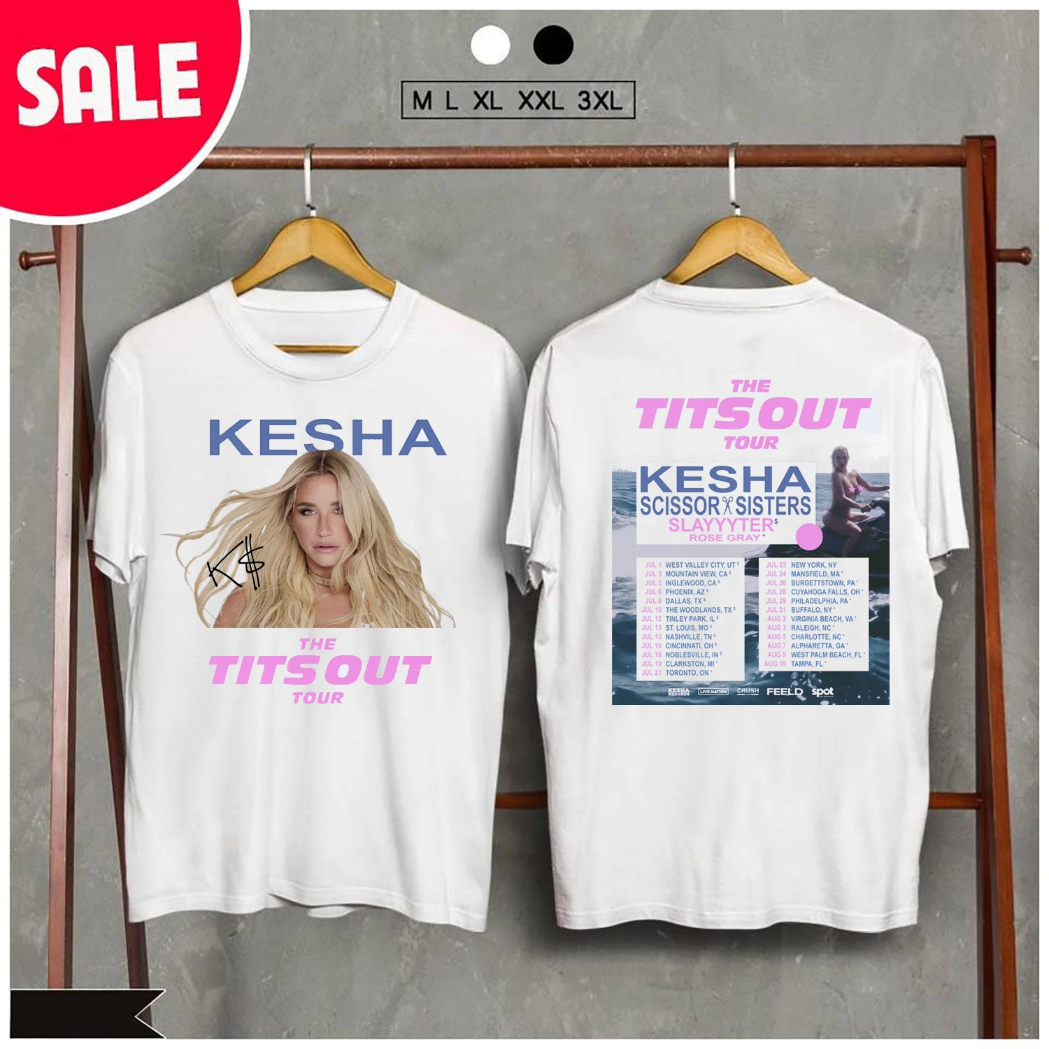 Kesha KESHA The Titts Out 2025 Tour T-shirt