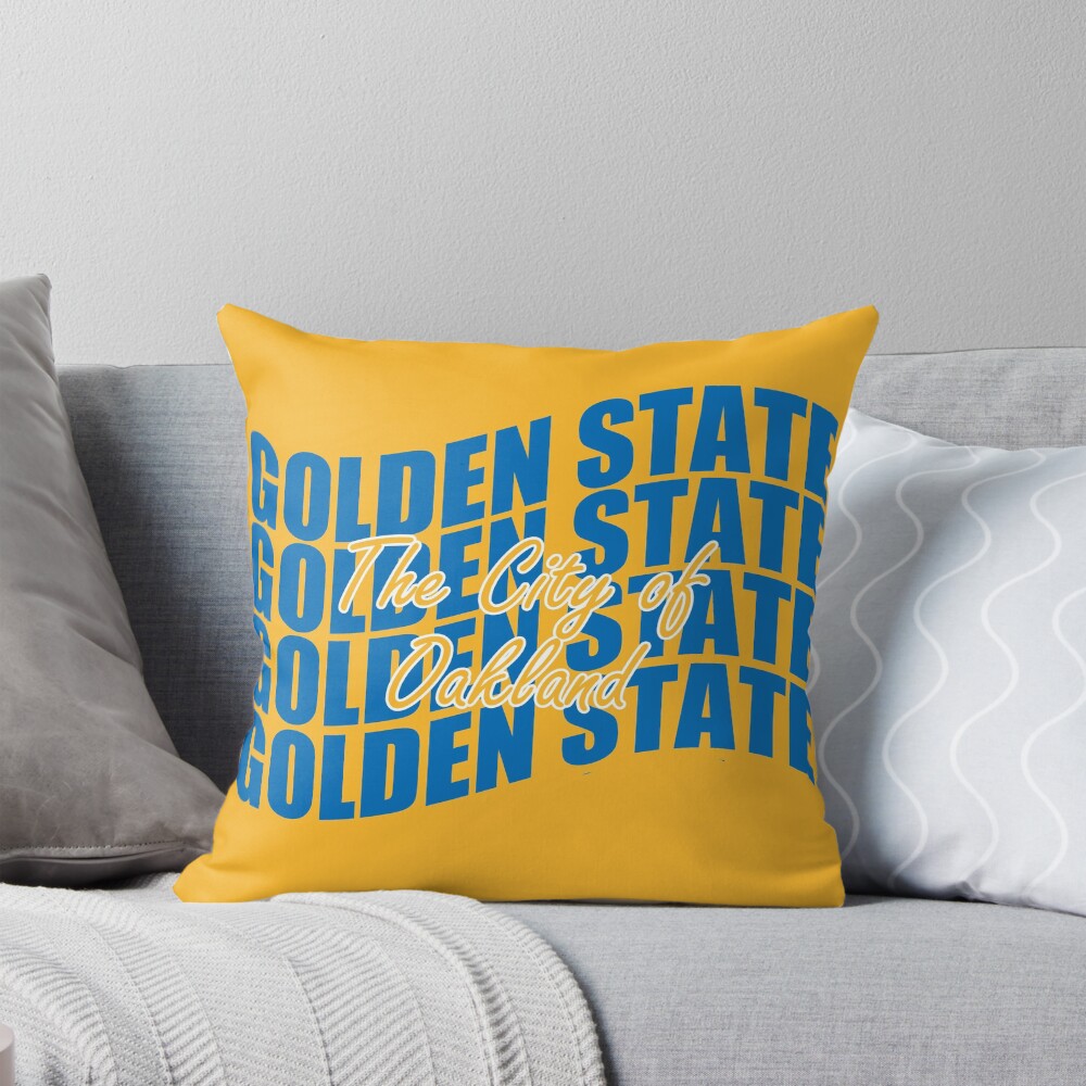 GS The City of Oakland Blue Pillow, Basketball Gift, Gift for Fan