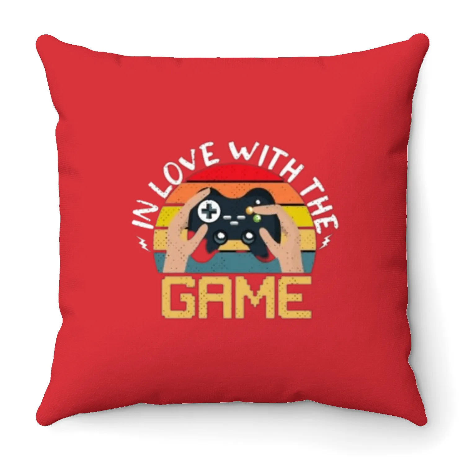 in love with the game Throw Pillows