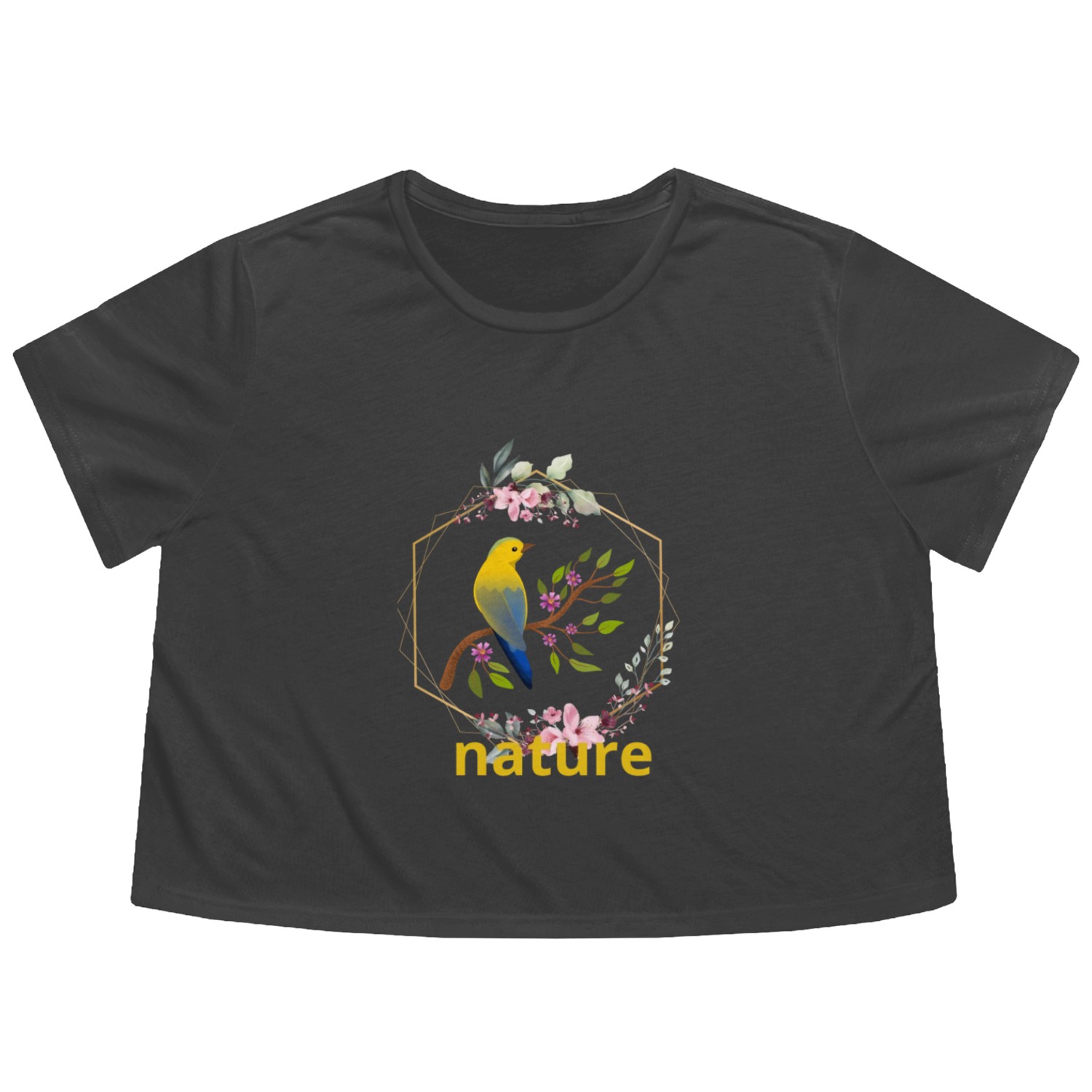 Bird in nature Flowy Cropped Tees