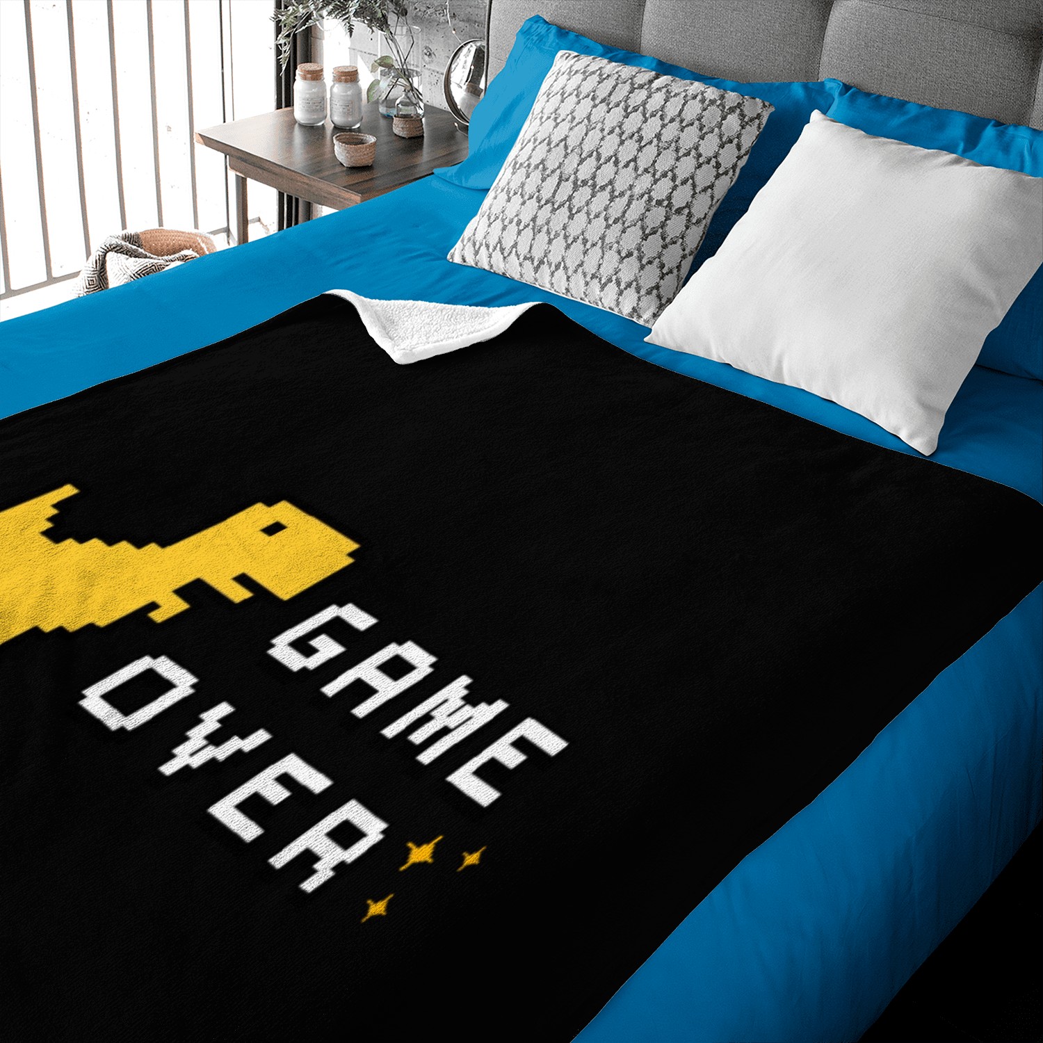 Game Over Amarillo Baby Blankets