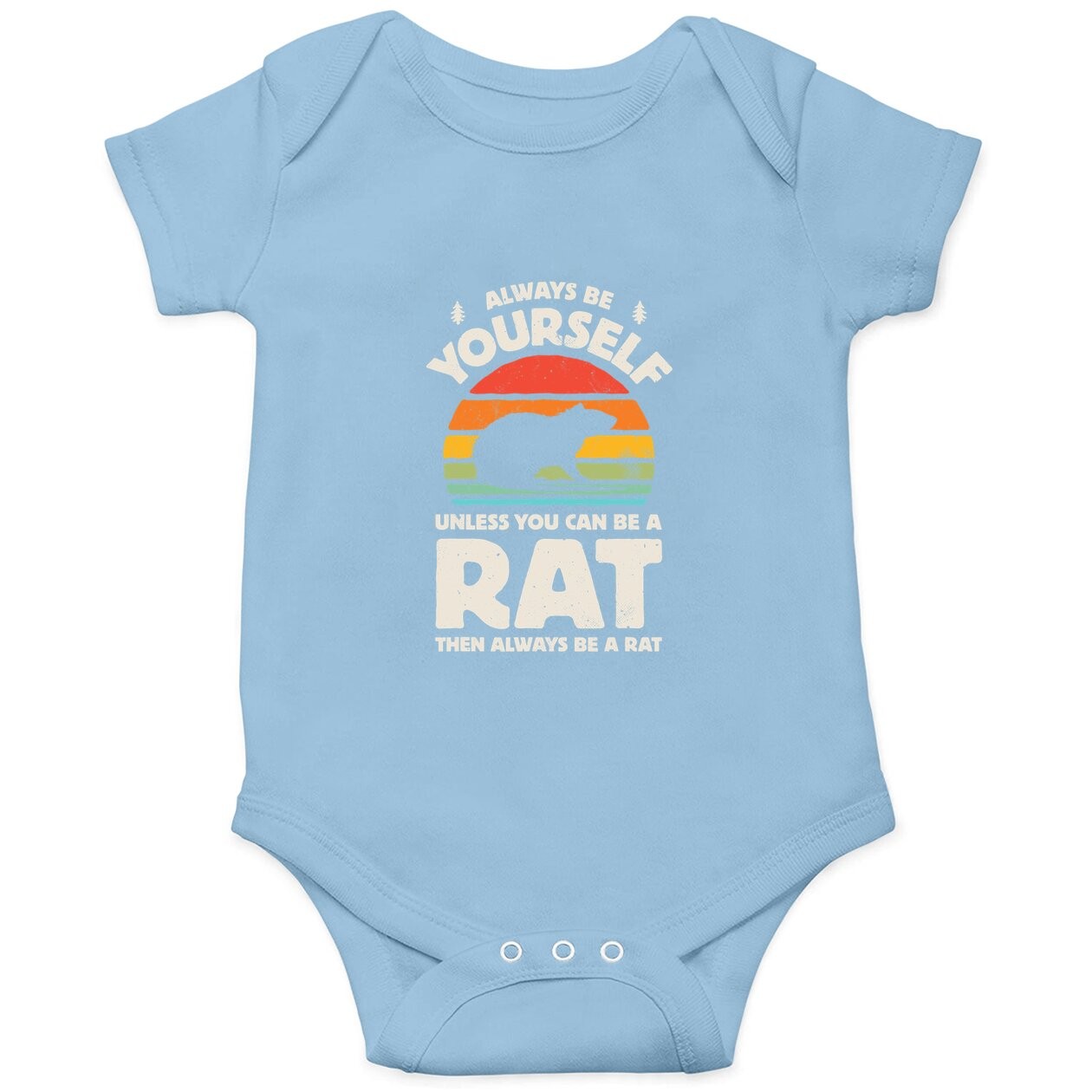 Rat Always Be Yourself Retro Vintage Baby Bodysuit
