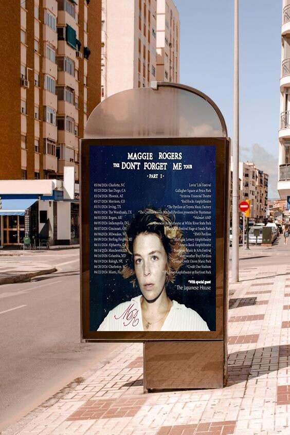 Maggie Rogers 2024 Don't Forget Me Tour Music Poster