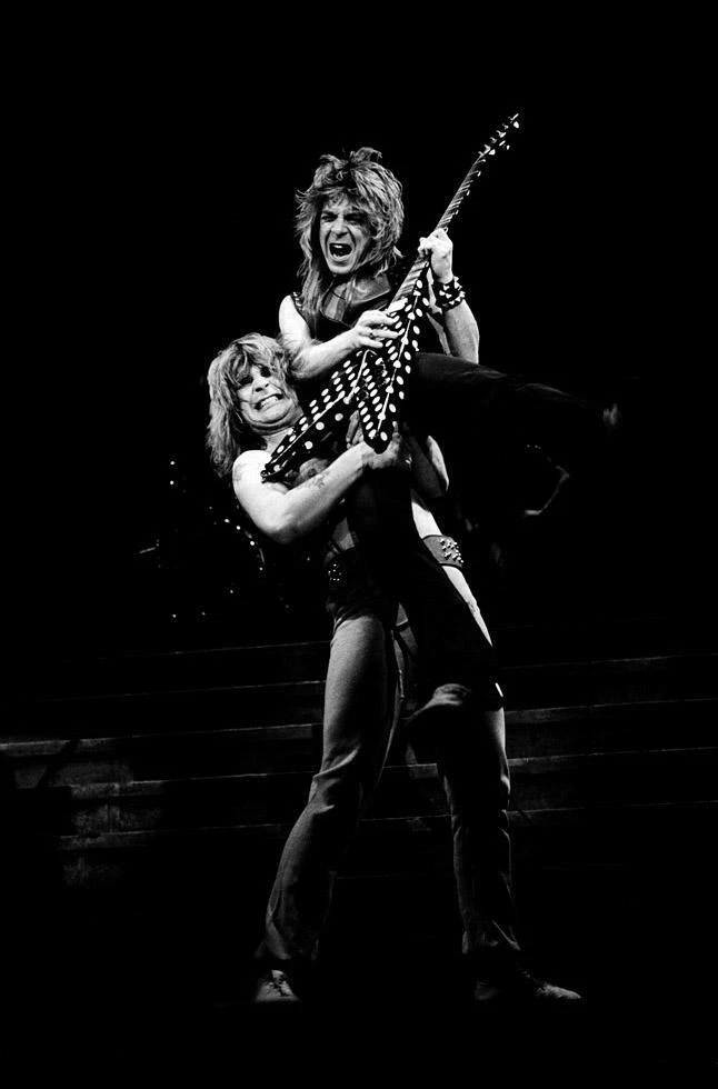 Ozzy Osbourne and Randy Rhoads Vertical Poster, Premium Matte Wall Print