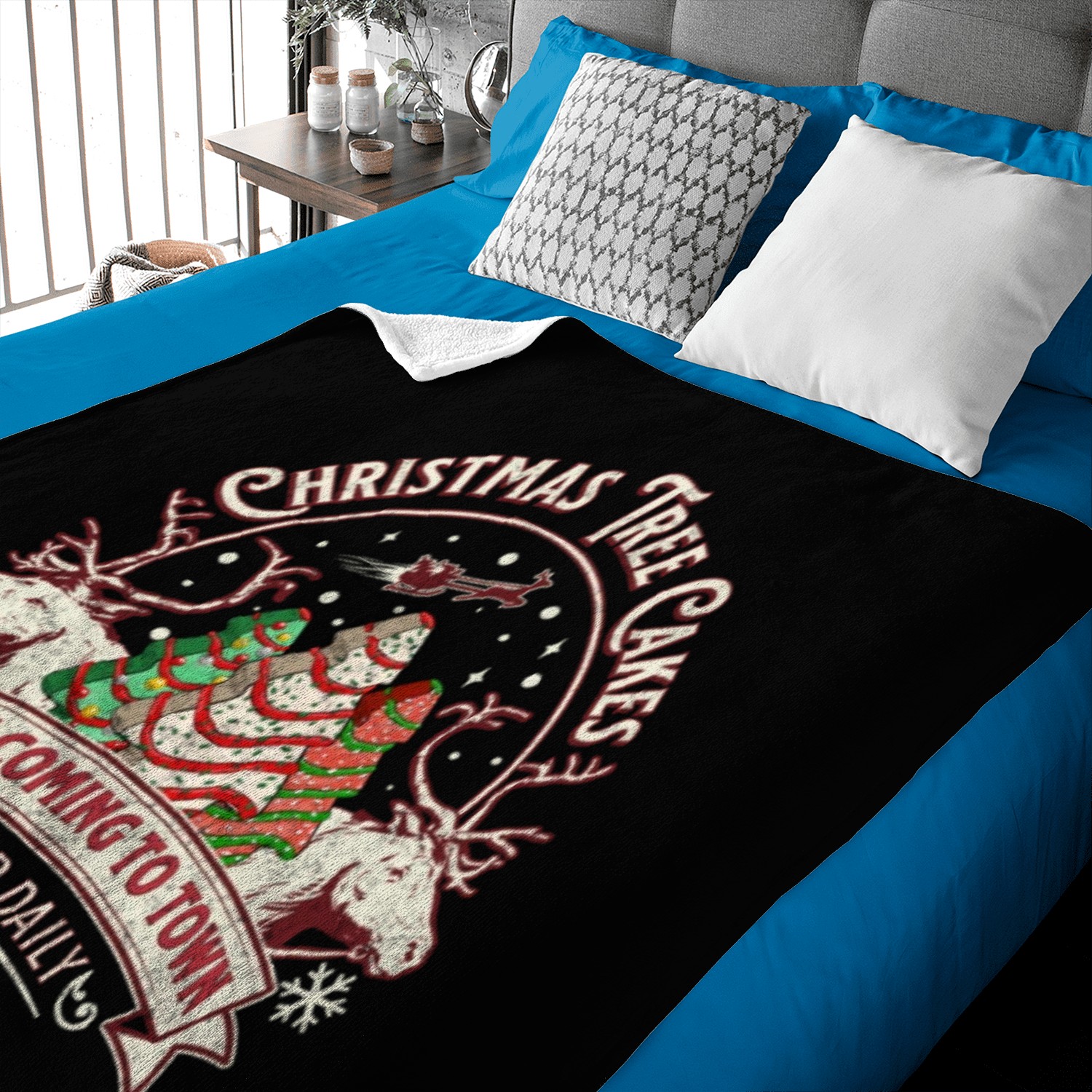 Christmas Tree Cakes Are Coming To Town Baby Blankets