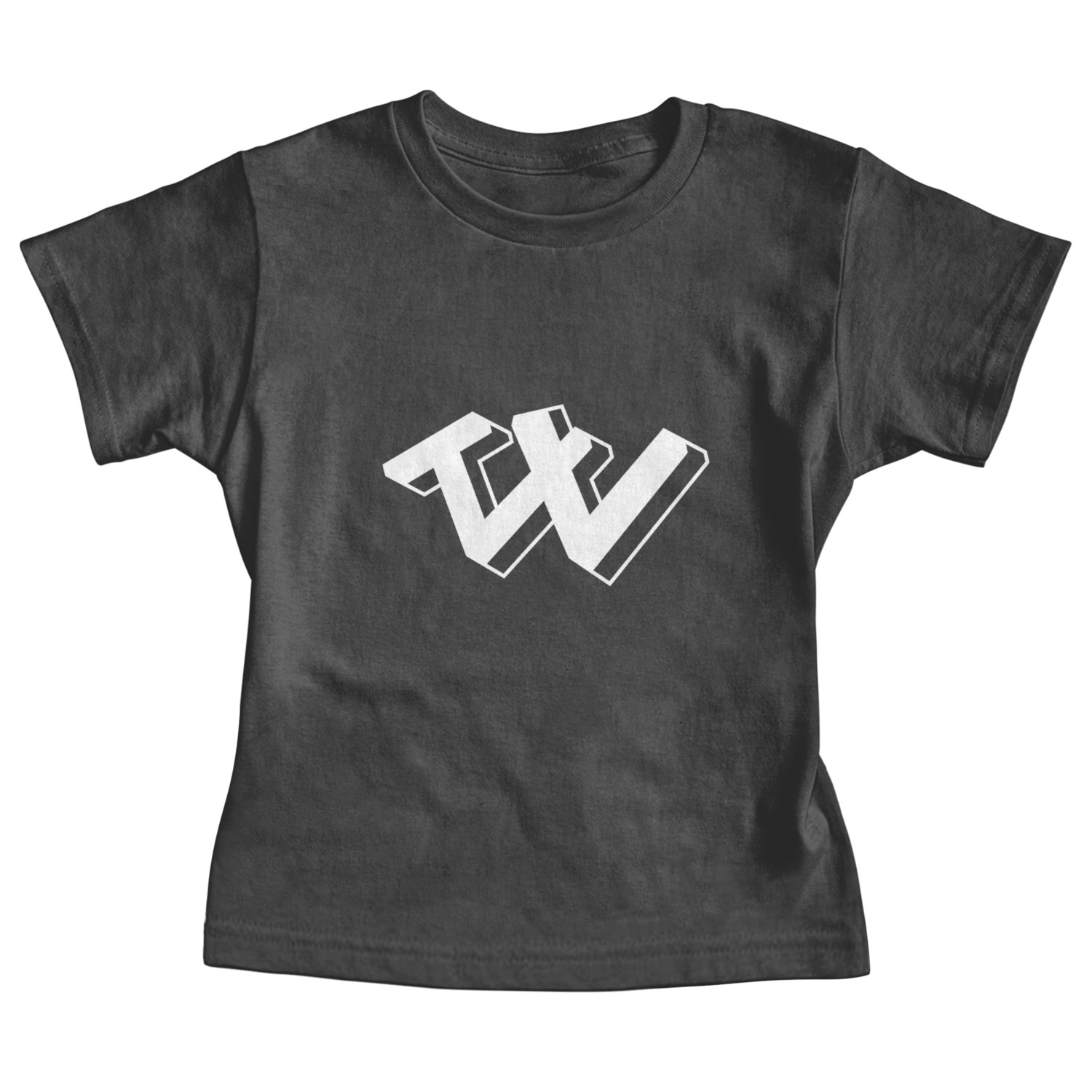 3D letter W logo "White design" Baby Tees