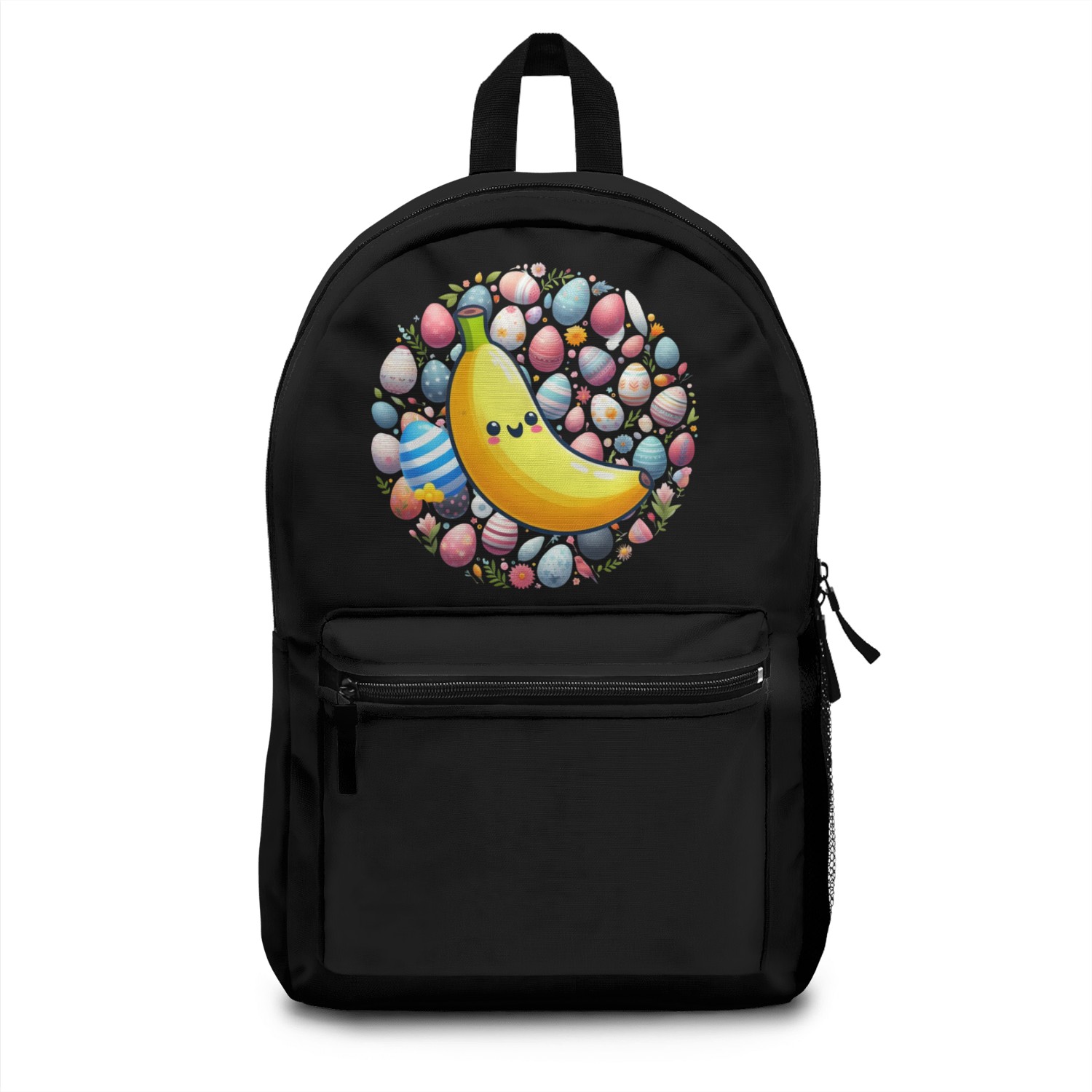 Banana Among Colorful Easter Eggs Backpacks