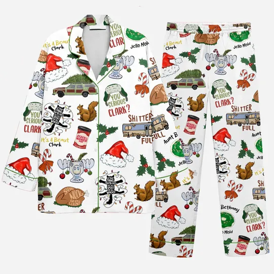 Griswold Pajamas Set, National Lampoons Women Pajamas, Christmas Vacation Pjs