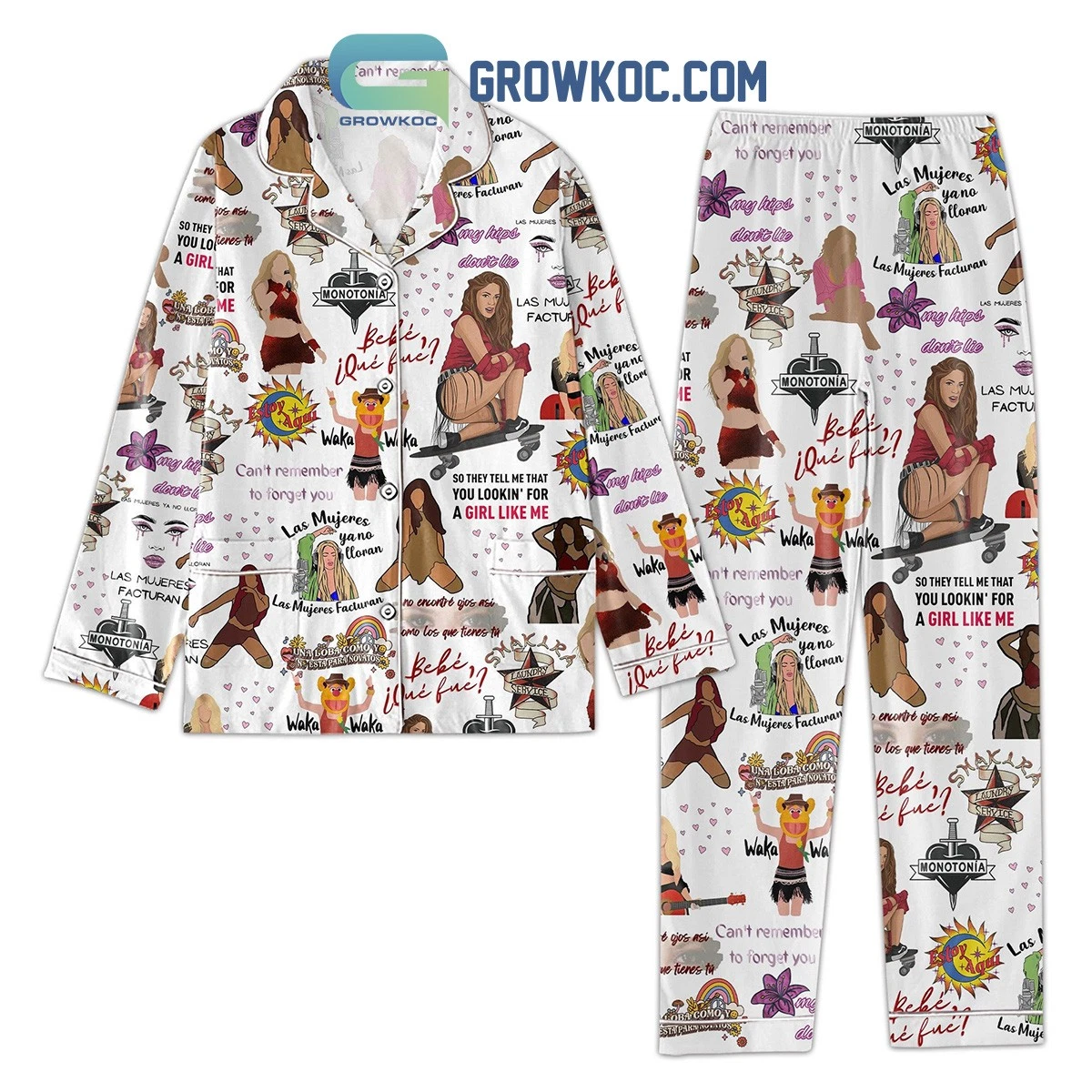 Shakira Estoy Aqui Can8217t Remember To Forget You Pajamas Set