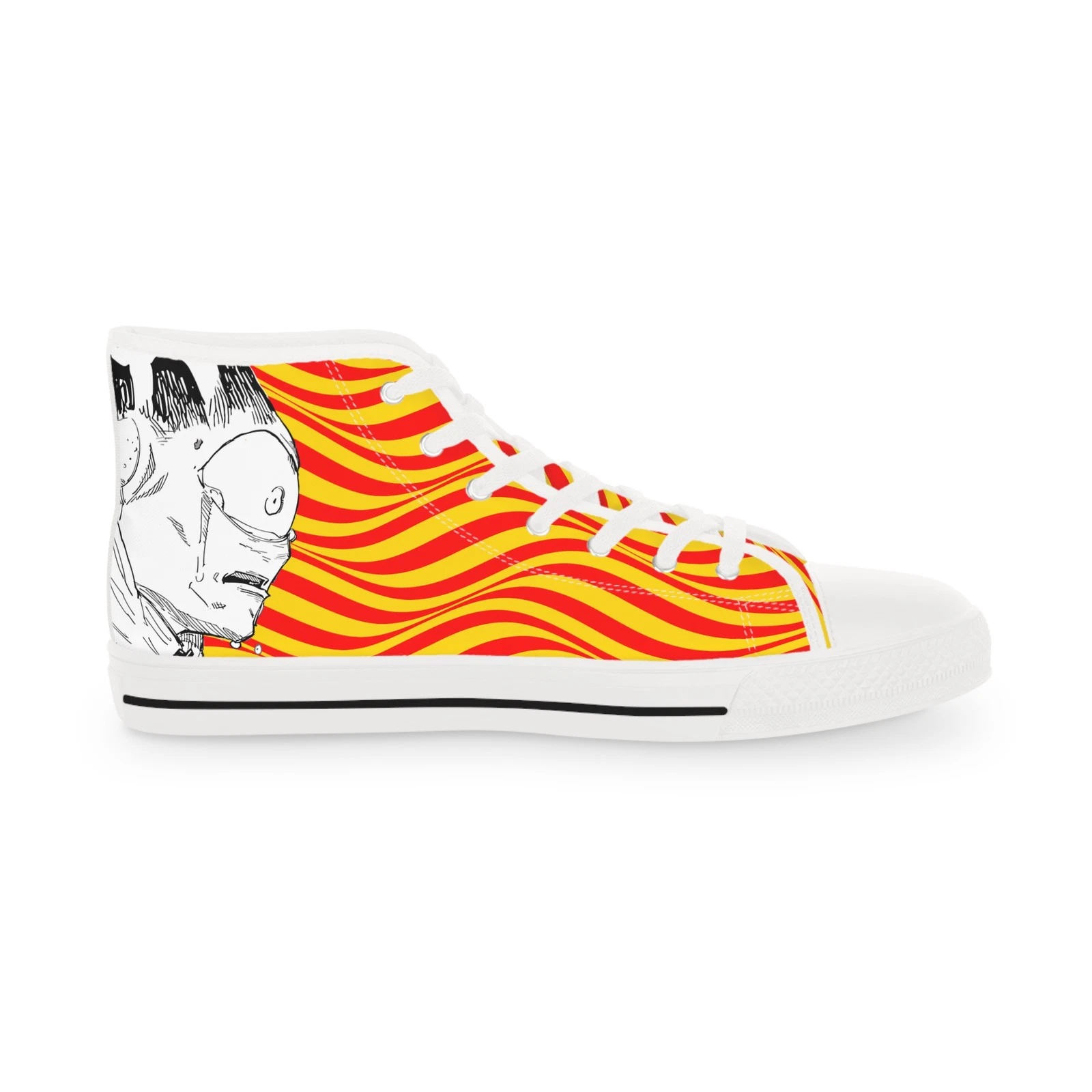 Fire Men High Top Sneakers Shoes JJK anime manga jogo fan art Cursed Spirit