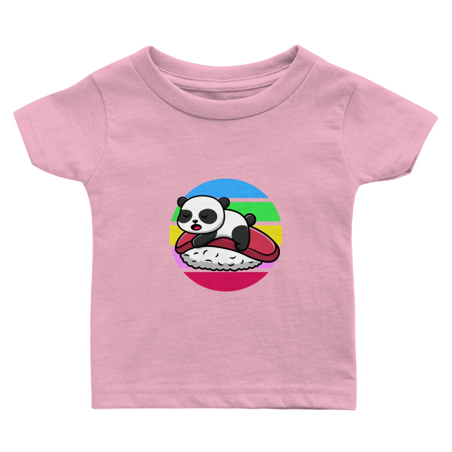 Panda Sleeps On Sushi Baby T Shirts