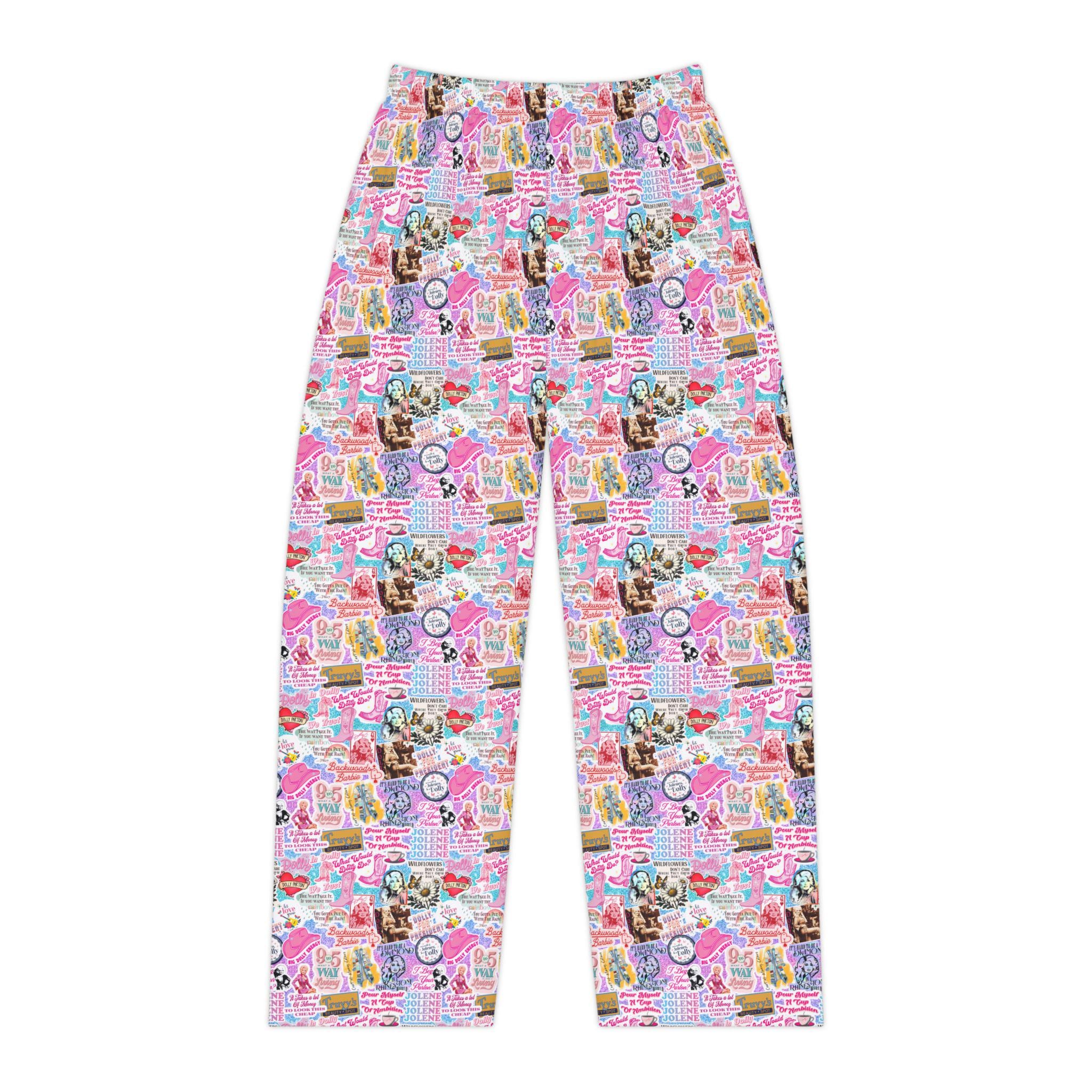 Pink Country Music Star Collage Women's Pajama Pants