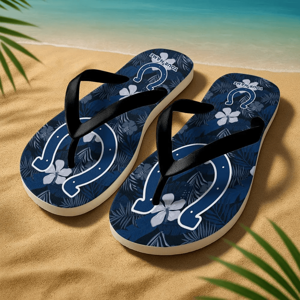 Indianapolis Colts Flip Flops - Summer Pattern