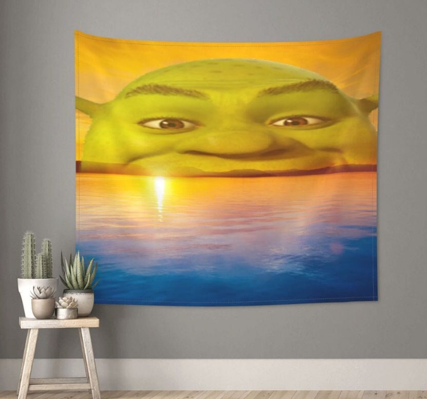 Shrek SunRise Tapestry Wall Hanging Printed Polyester Tapestries Cartoon Bohemian