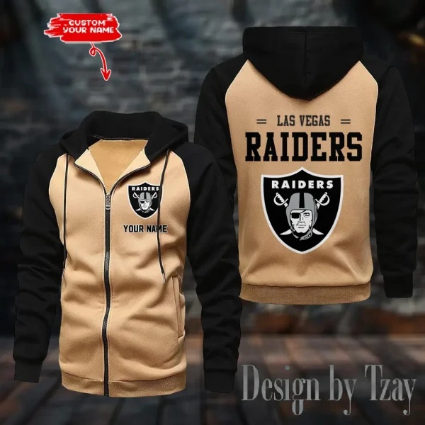 Las Vegas Raiders Raglan Zip Hoodie, Football Lover Gift, Game Day