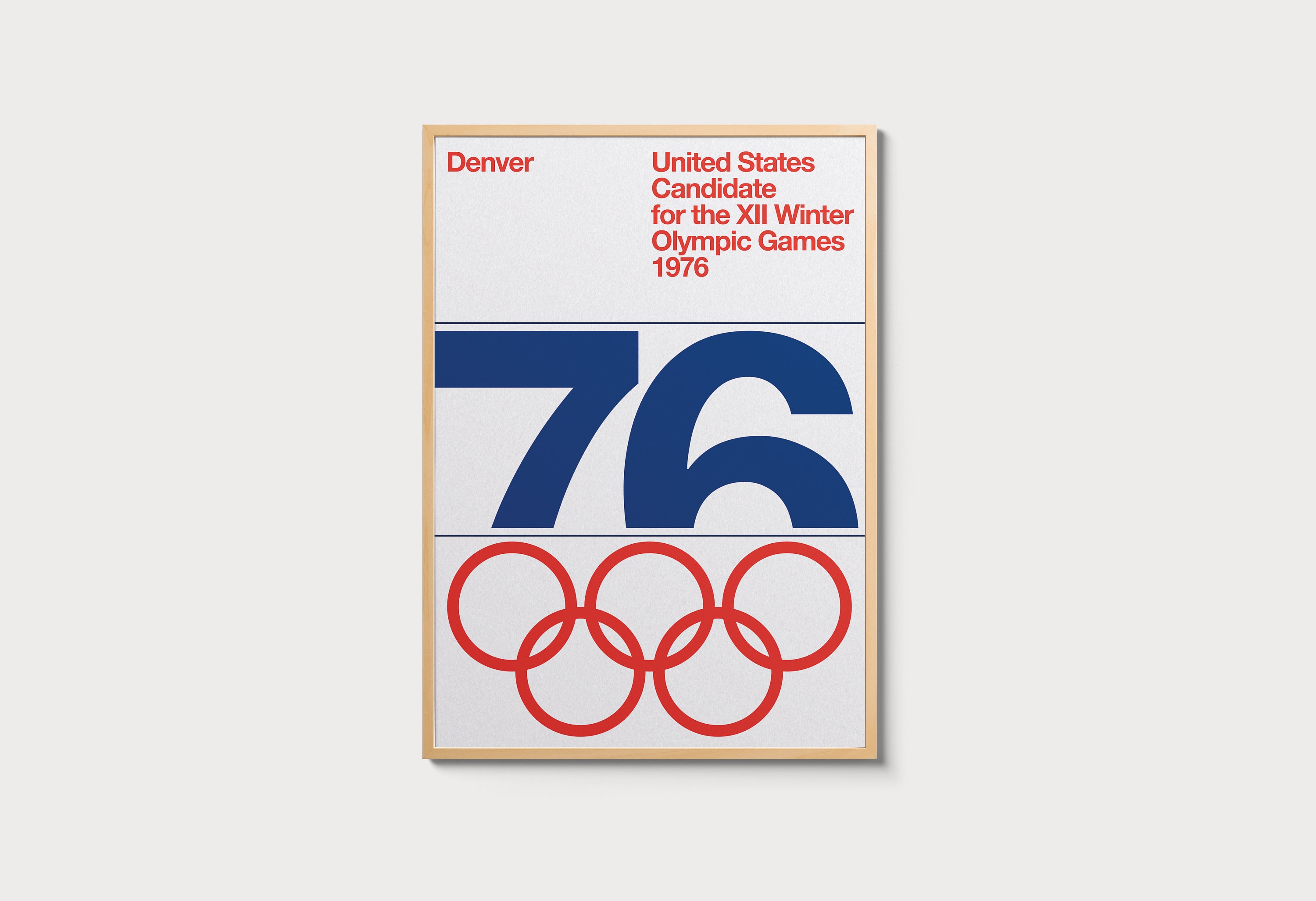 Denver Winter Olympics, Massimo Vignelli, 1976 - Poster, Olympics Games Poster, Sports Decor, Paris Olympics, Athletic Event Art, Iconic Paris Art