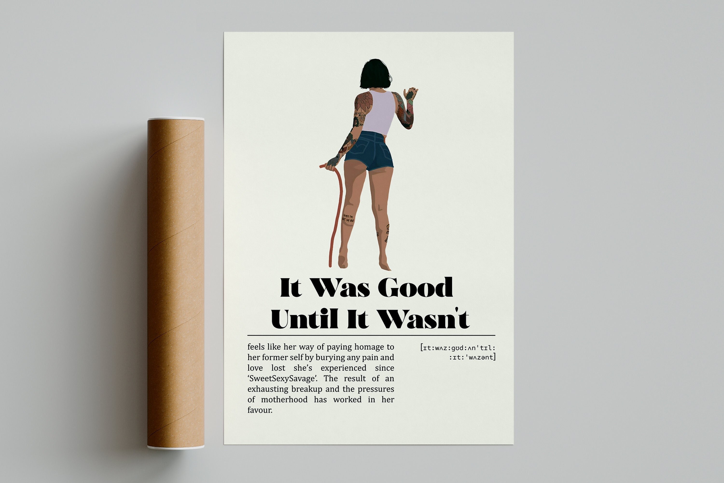 Kehlani It Was Good Until It Wasnt Poster | Minimalist Music Poster | Vintage Retro Art Print | Wall Art Print | Home Decor