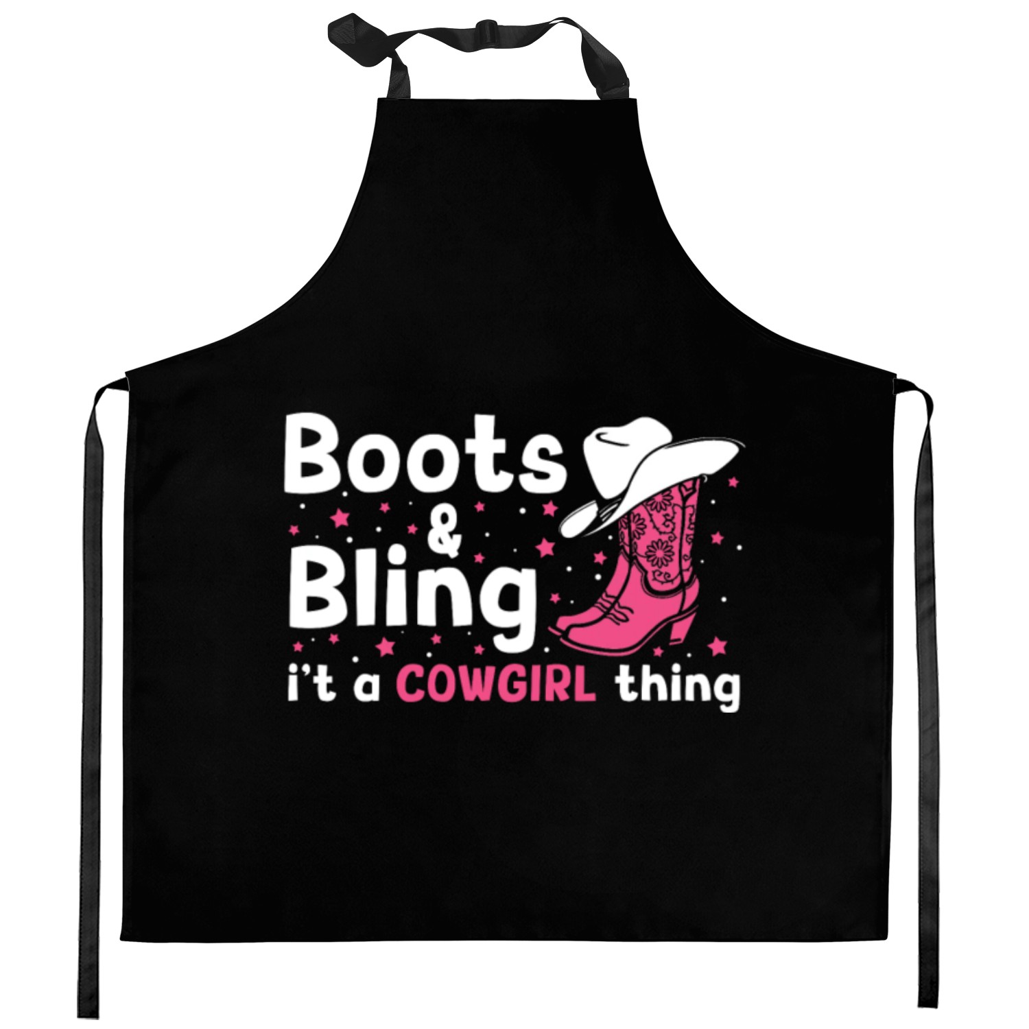 Boots And Bling It's A Cowgirl Thing Kitchen Aprons