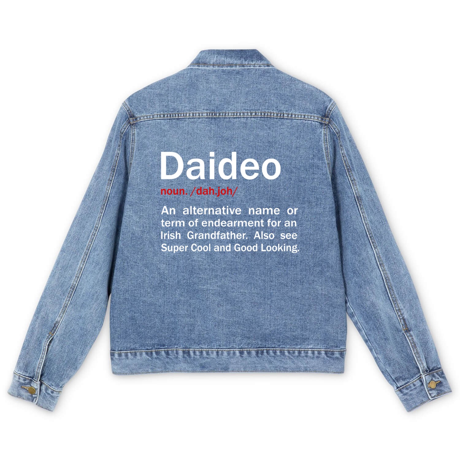 Daideo Irish Grandfather Irish Grandad Men's Denim Jackets