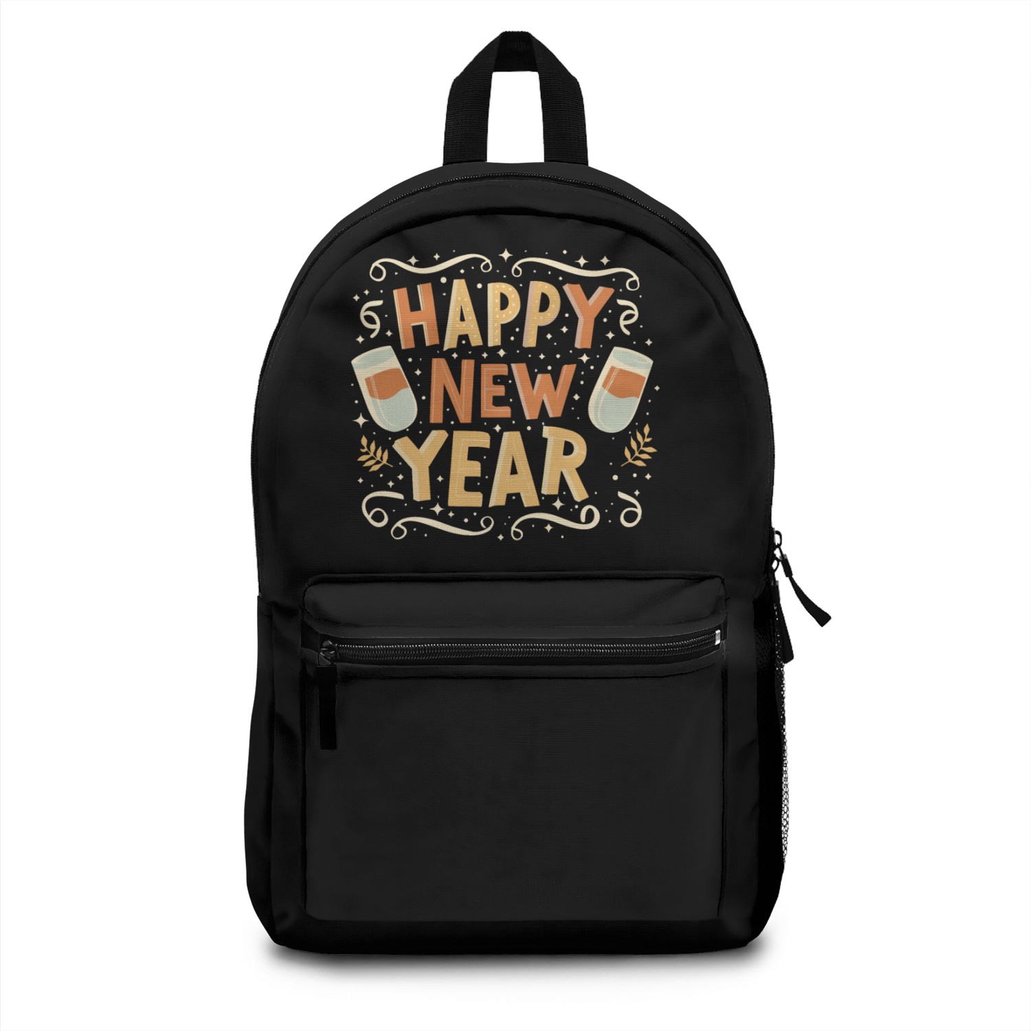 Happy New Year Typography design Backpacks