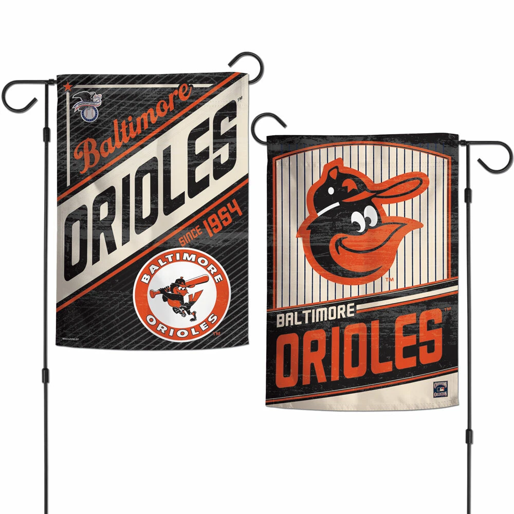 BALTIMORE BASEBALL COOPERSTOWN COLLECTION 2 SIDED GARDEN FLAG