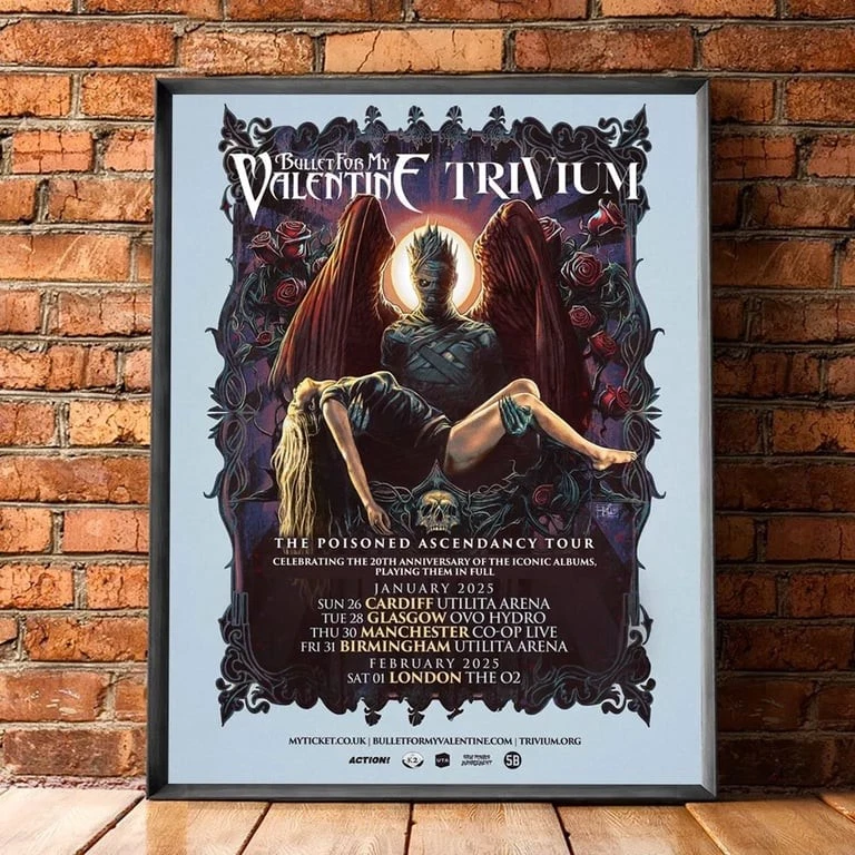 BULLET FOR MY VALENTINE THE POISONED ASCENDANCY TOUR 2025 POSTER