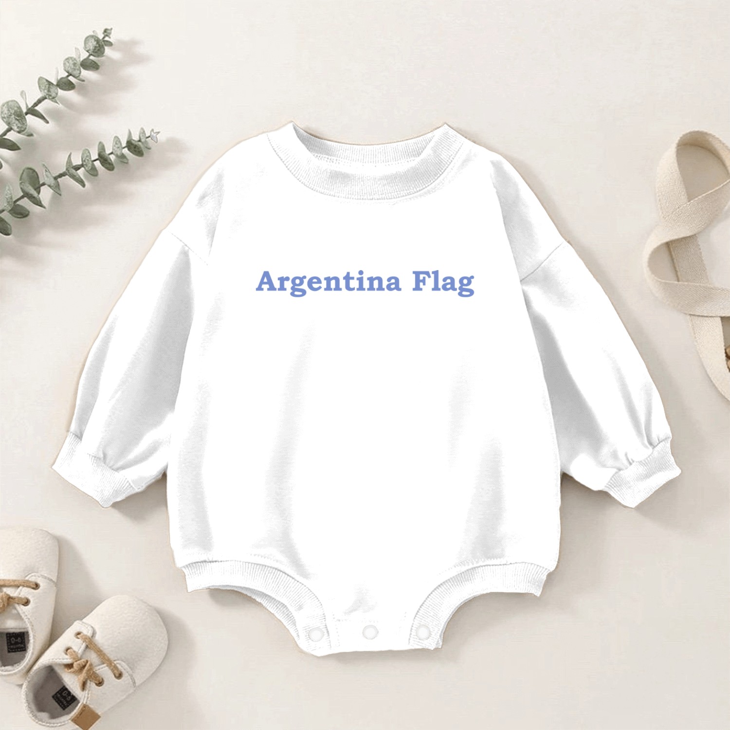 argentina flags Baby Romper Sweatshirts football design gift