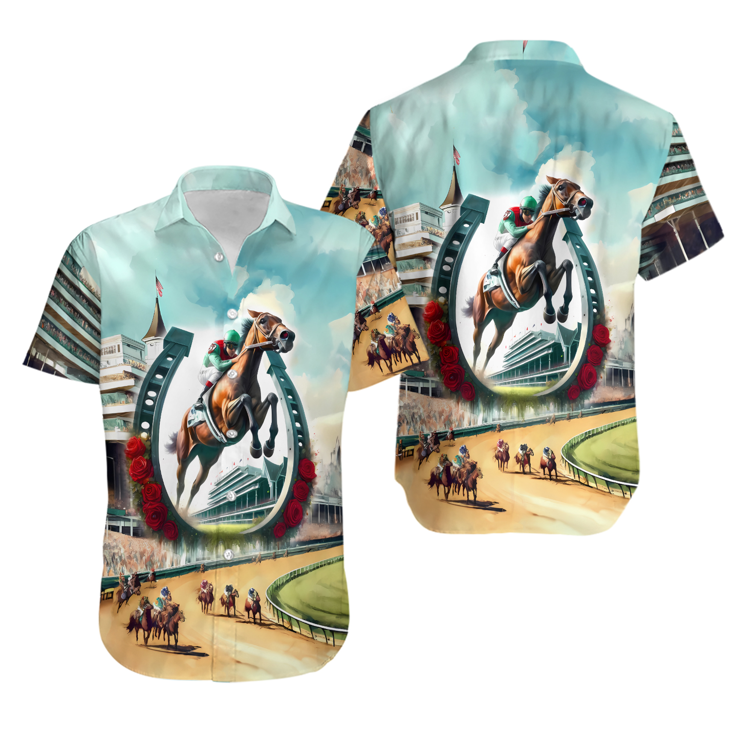 2025 Kentucky Derby Hawaiian Shirt,Horse Racing Button Down Shirt,Derby Day Gift