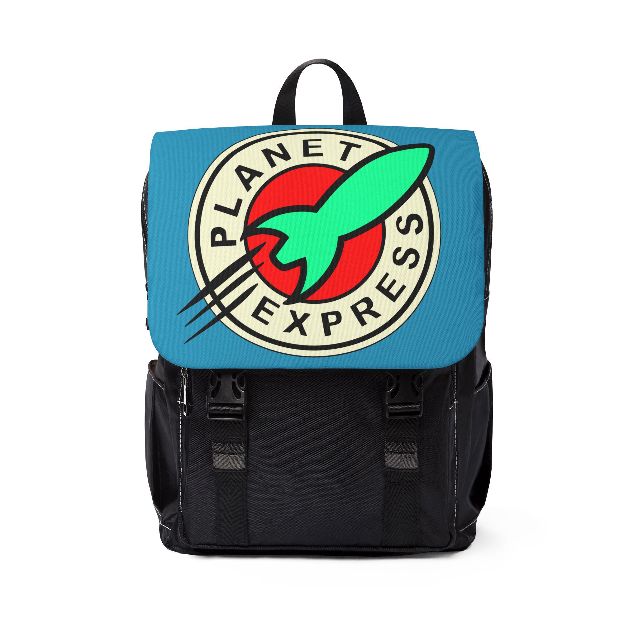 Planet express, futurama backpack, planet express backpack, cartoon backpack, backpack , Unisex Casual Shoulder Backpack