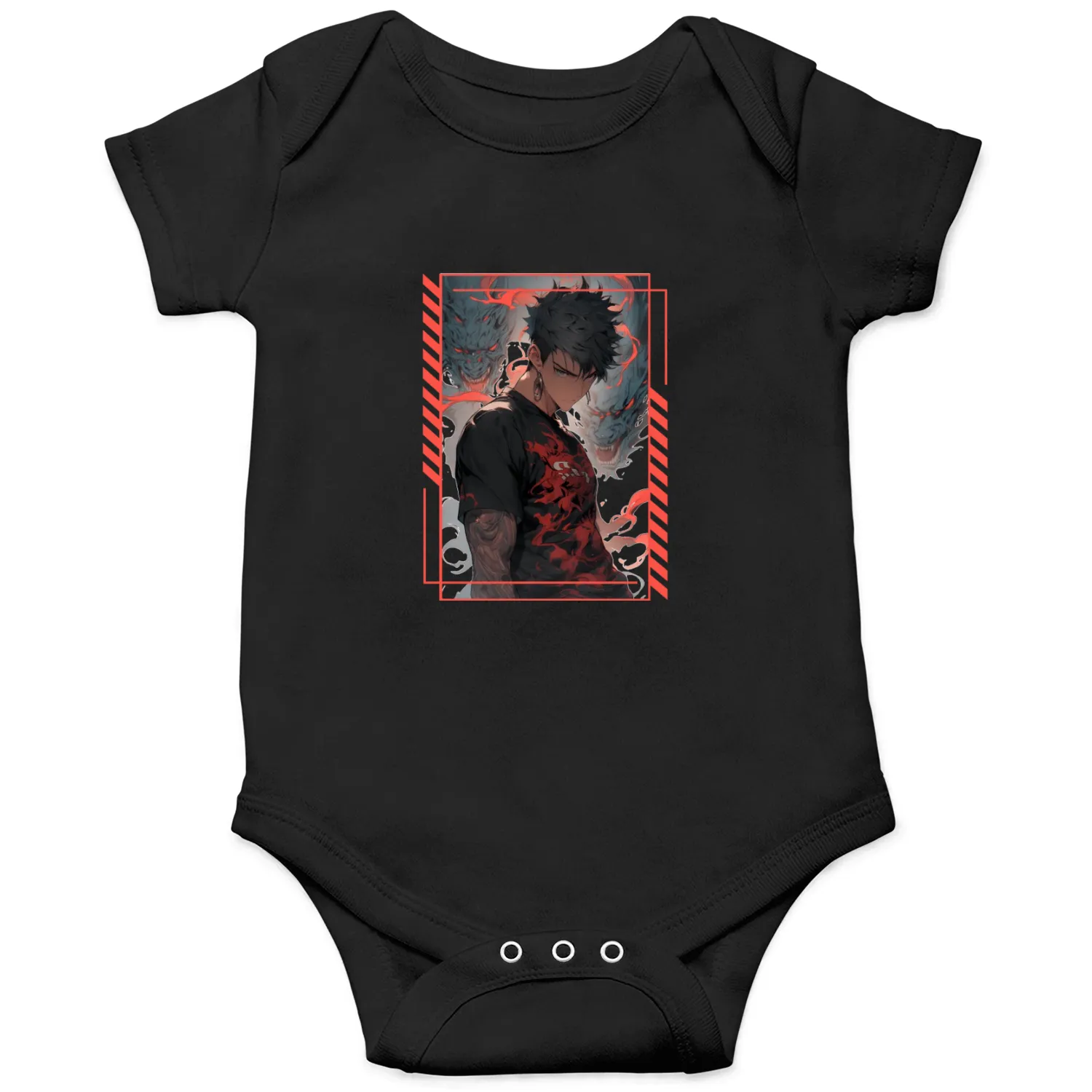 Punk Anime Demonic Dragons Japanese Vaporwave Onesies