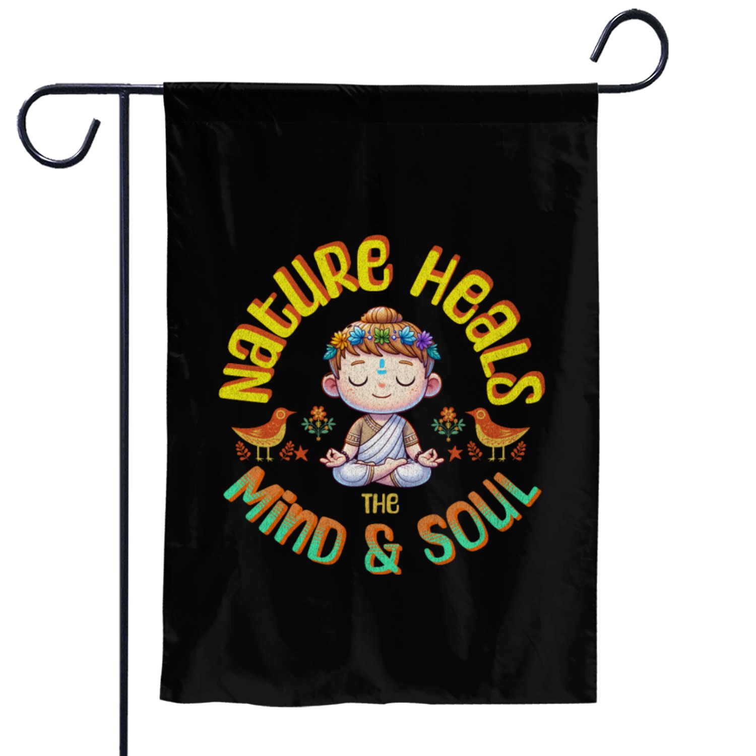 nature heals Garden Flags