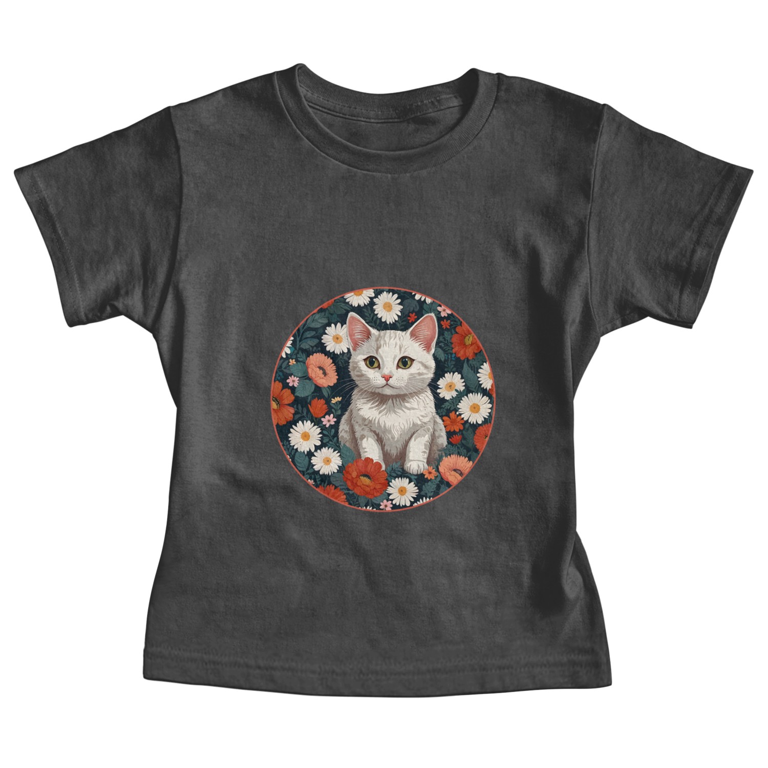 Paws and Petals: Floral Feline Fantasy Baby Tees
