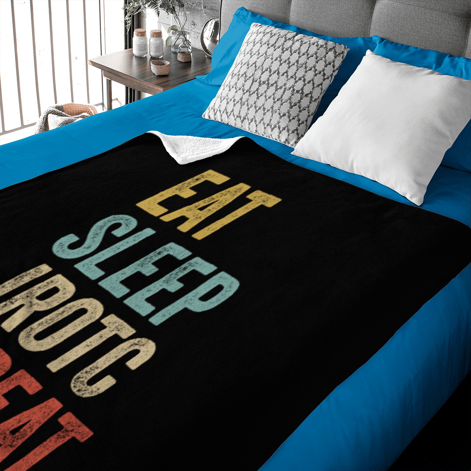 Eat Sleep Jrotc Repeat Us Junior Baby Blankets