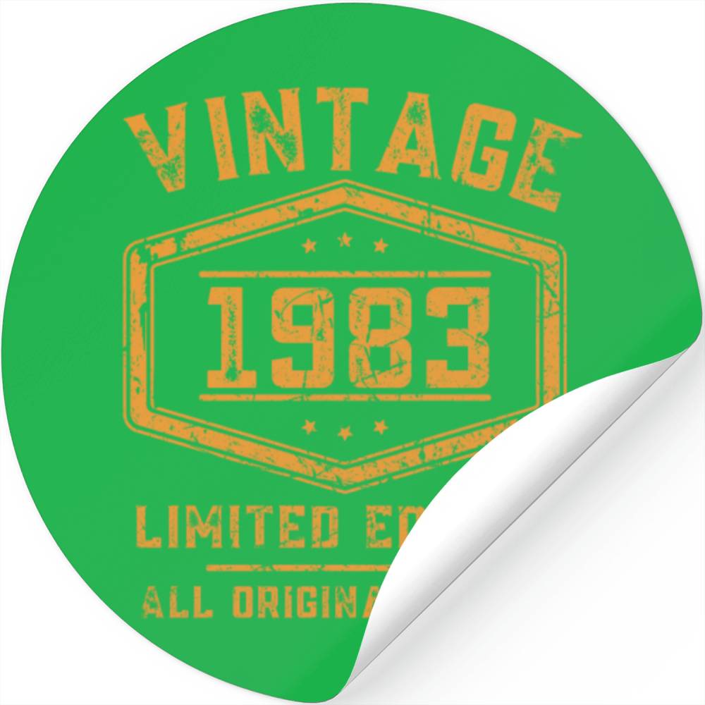 40 Years Vintage 1983 Retro 40th Birthday Stickers