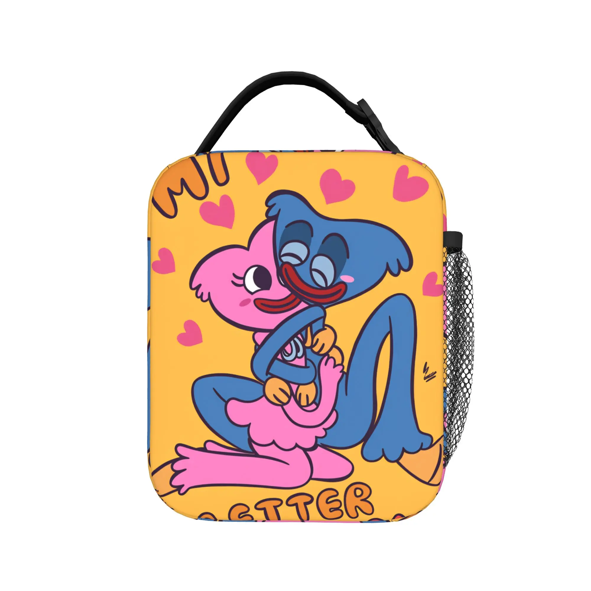 Horror Gamer-H-Huggyed Wuggyeds Lunch Bag For Child Custom Travel Lunch Box Aesthetic Portable Insulated Oxford Cooler Bag