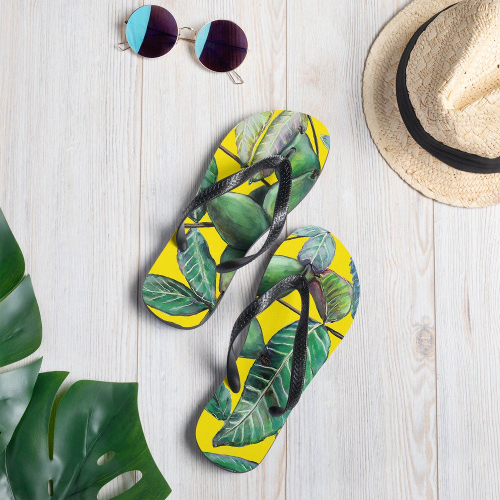 Flip-Flops Tropical fruit, beach sandals, pool sandals, gift for her