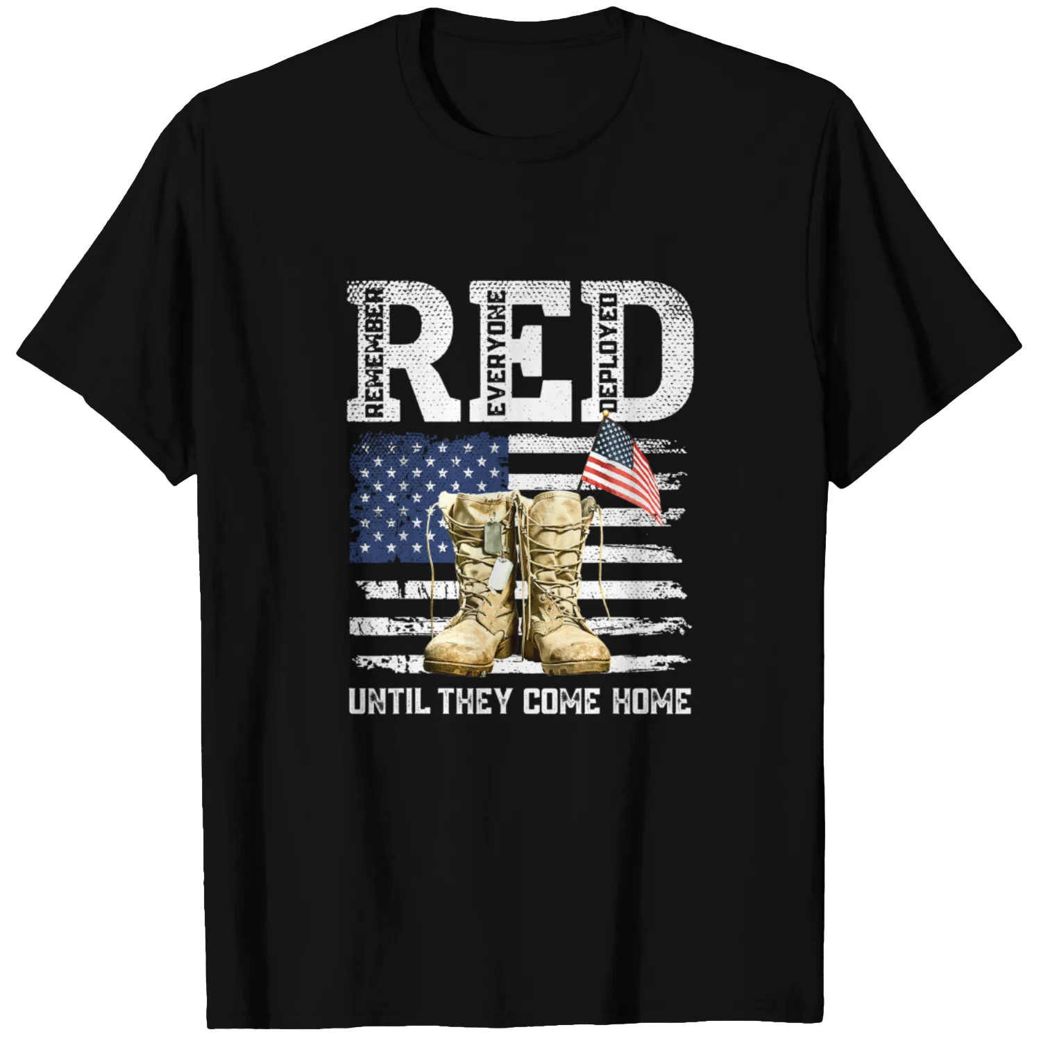 RED Friday Remember Everyone deployed every friday veterans T-Shirt