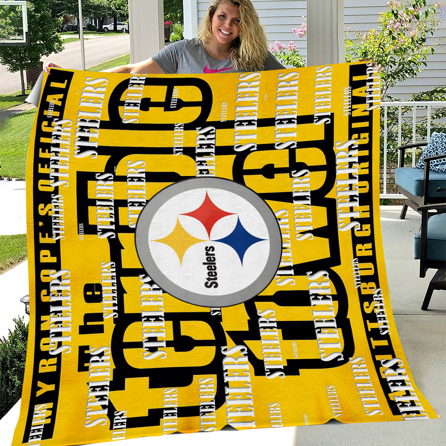 Pittsburgh Steeler Blanket football Blanket Sports Blanket Pittsburgh Steeler Blanket Christmas Gift Kids Blanket Game Room Decor Man Cave