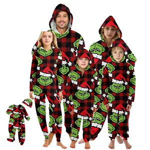 Funny Character Hooded Jumpsuit | Christmas Pajama Outfits | Family Matching Pajamas